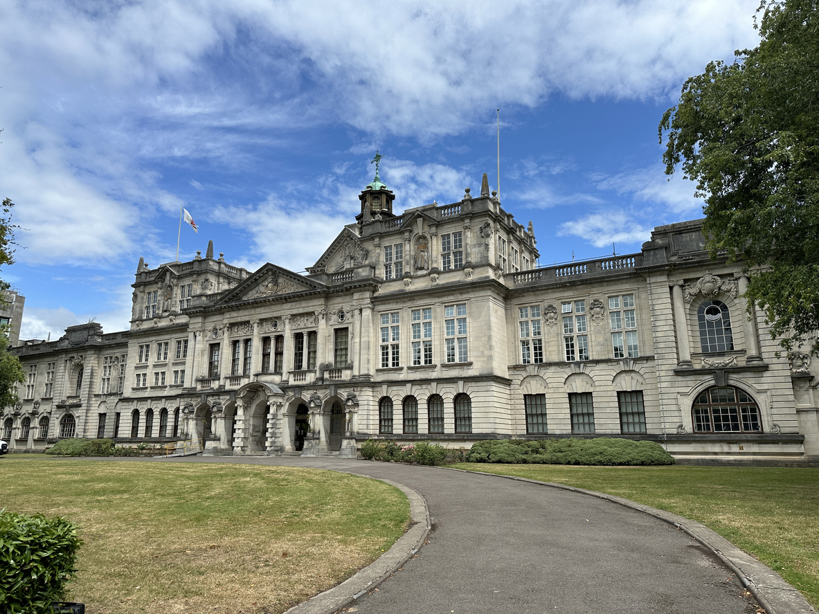 side view of cardiff university