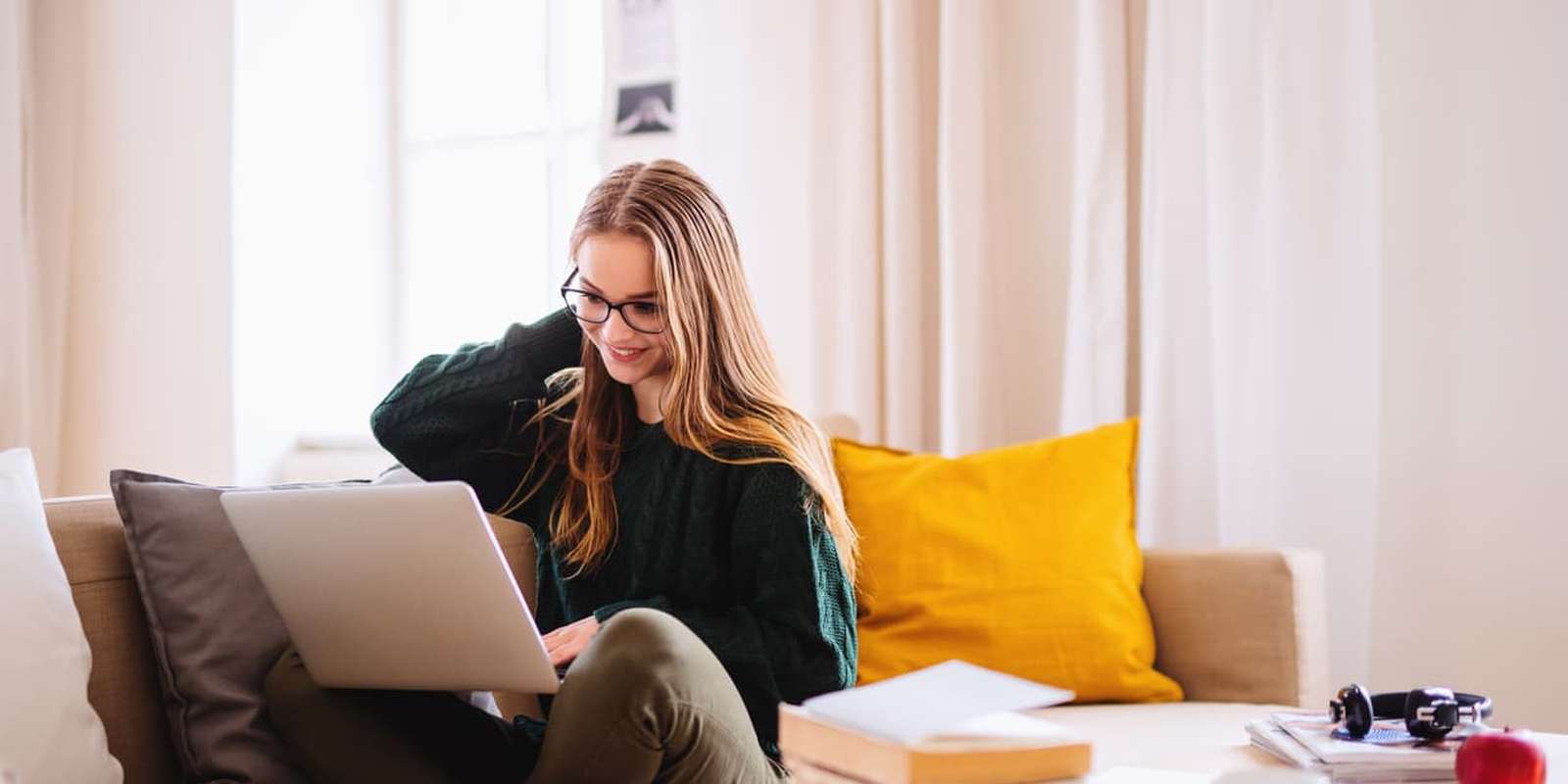 Happy Student at home