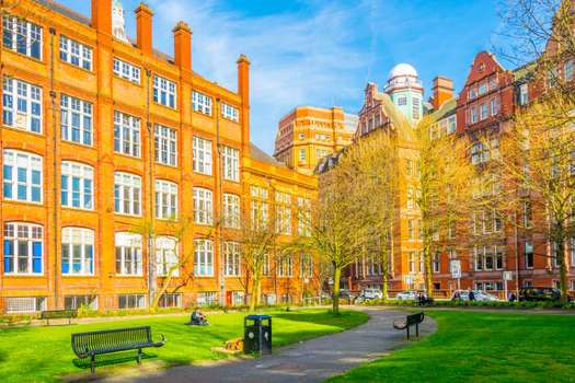 View of the sackville gardens next to the shena slmon campus in Manchester