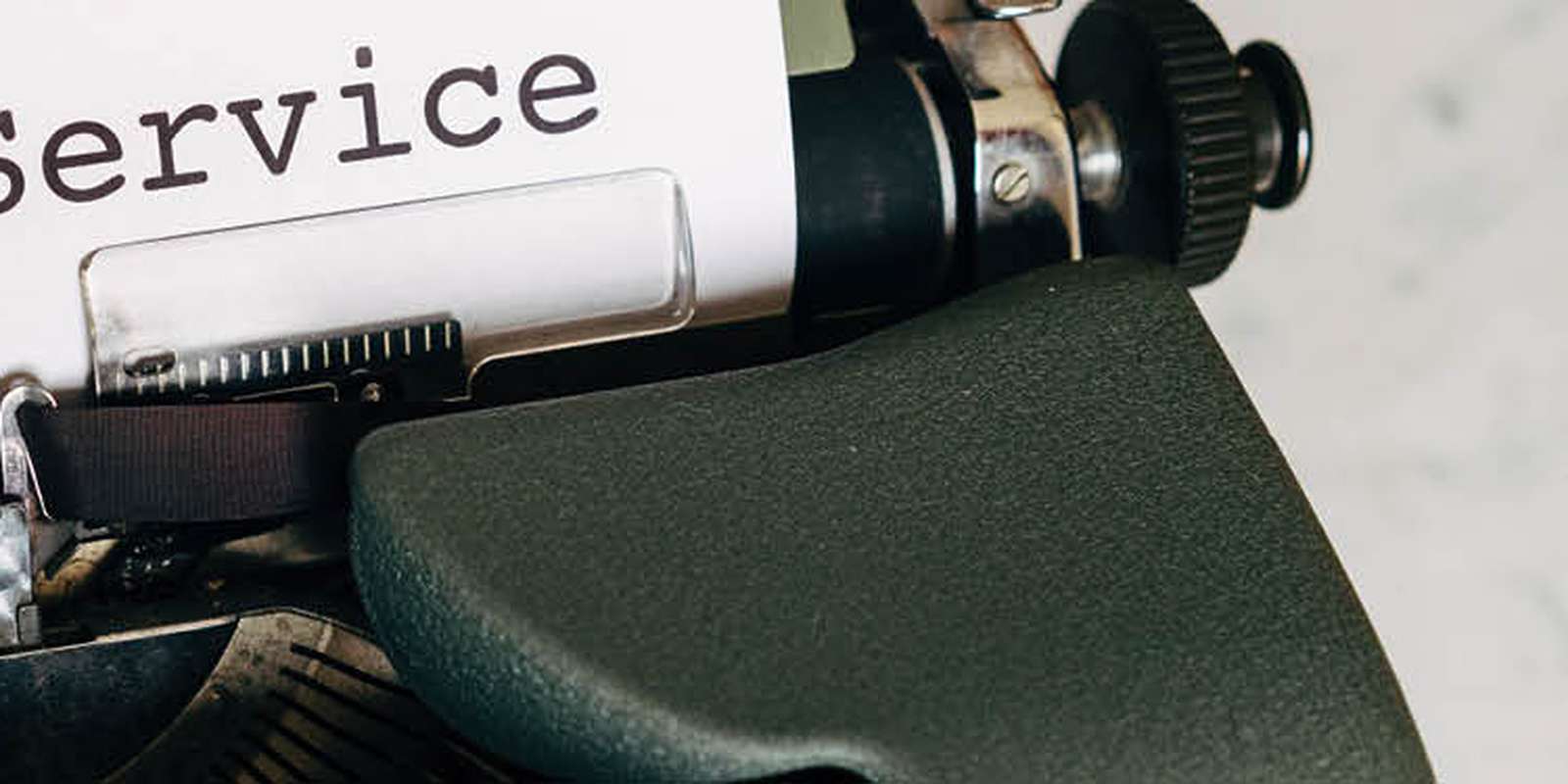 Type writer with the text 'Terms of Service' on the piece of paper