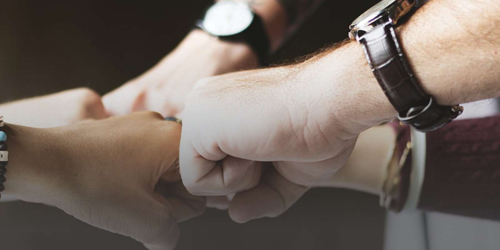 Students fist bumping