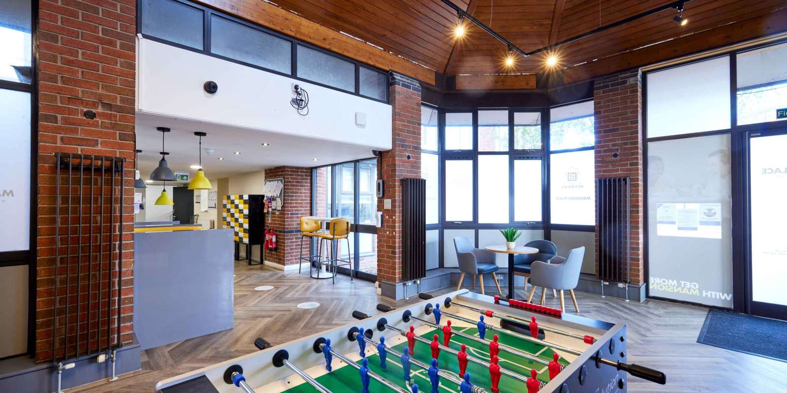 Student accommodation in lounge/games room