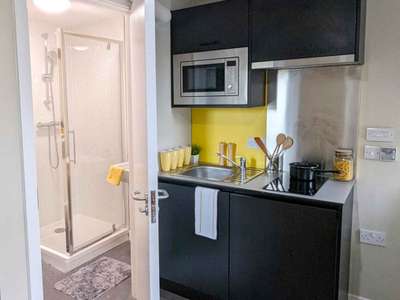 Student accommodation studio bedroom