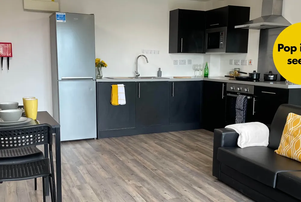 Student accommodation shared kitchen area