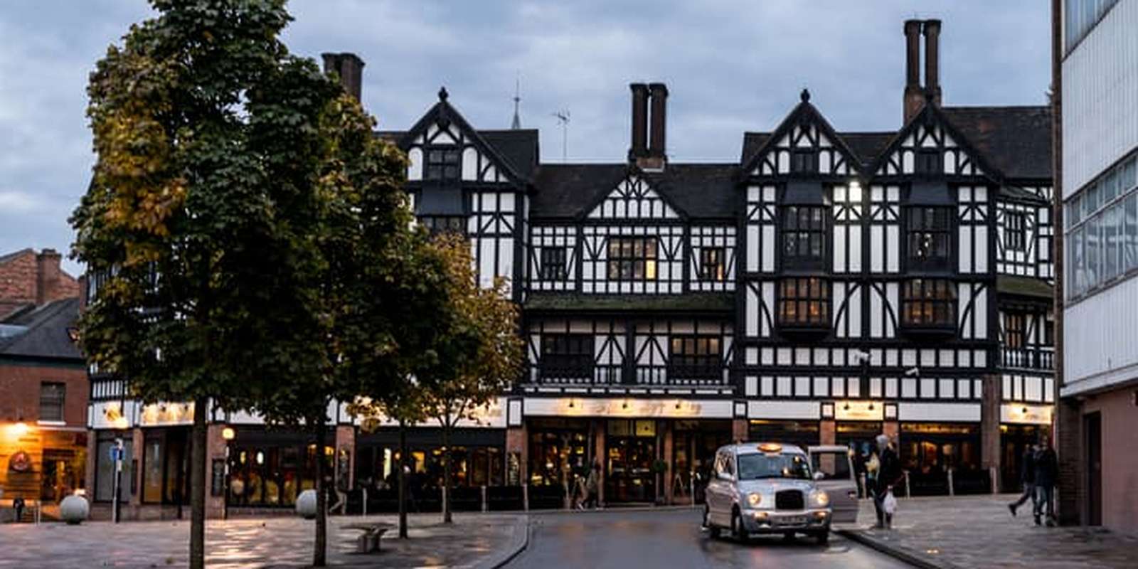 Famous wetherspoon pub with classic english architecture