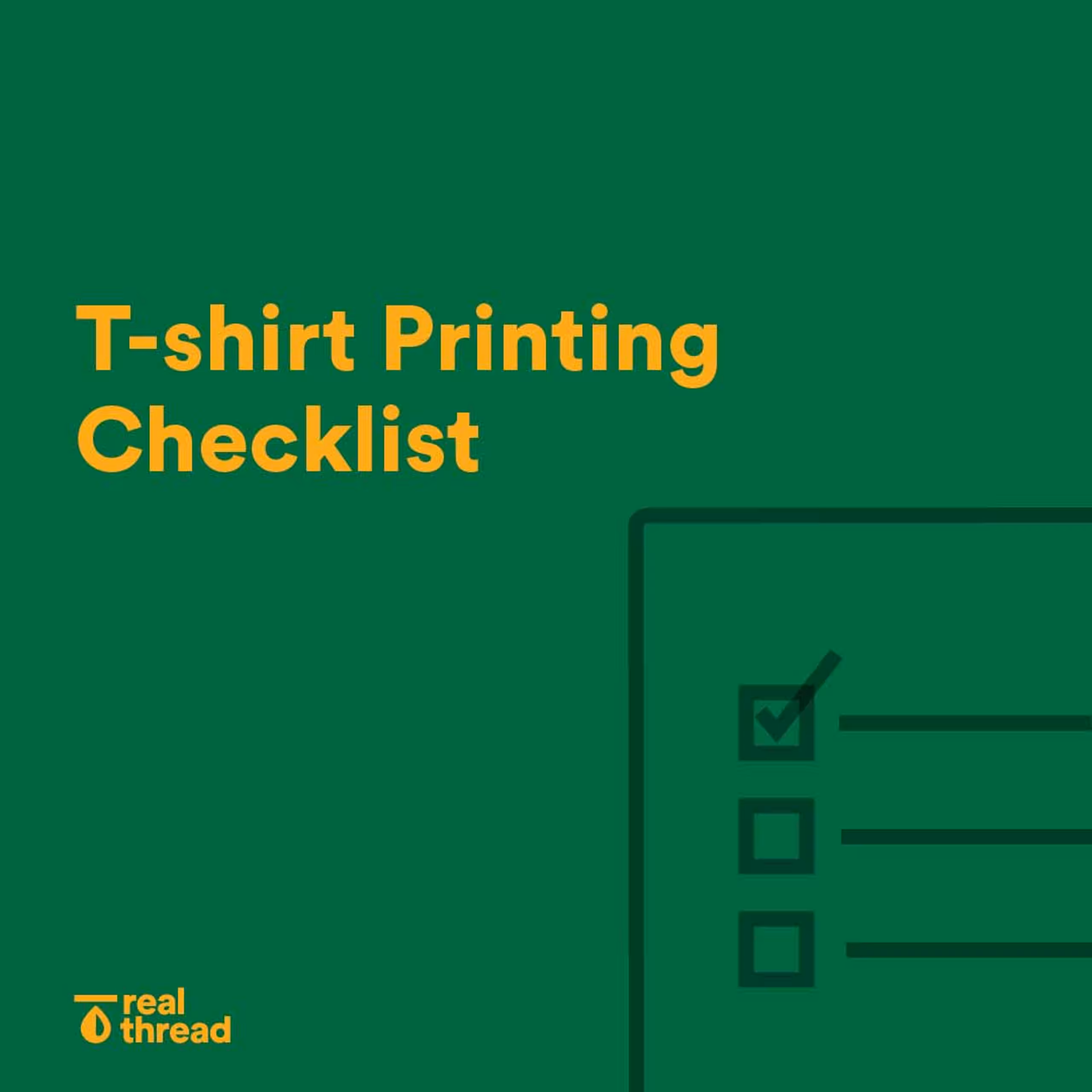t-shirt printing checklist