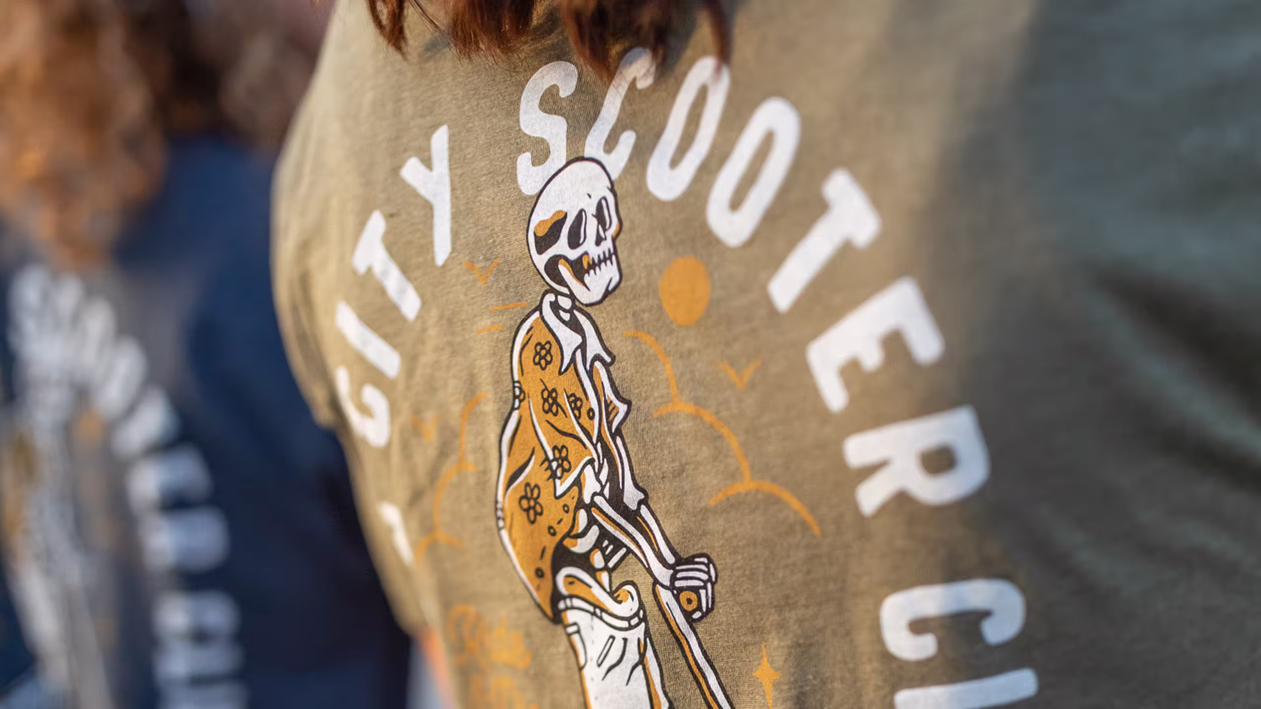 close up of a olive green heather shirt