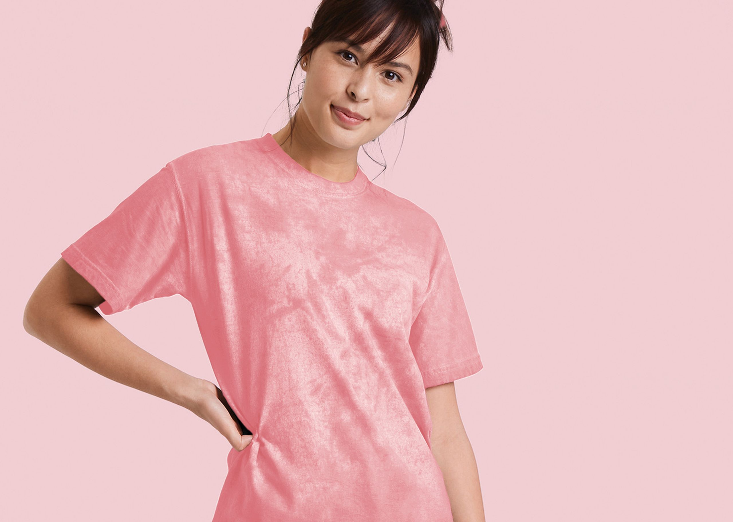 women wearing a comfort colors clay color blast t-shirt