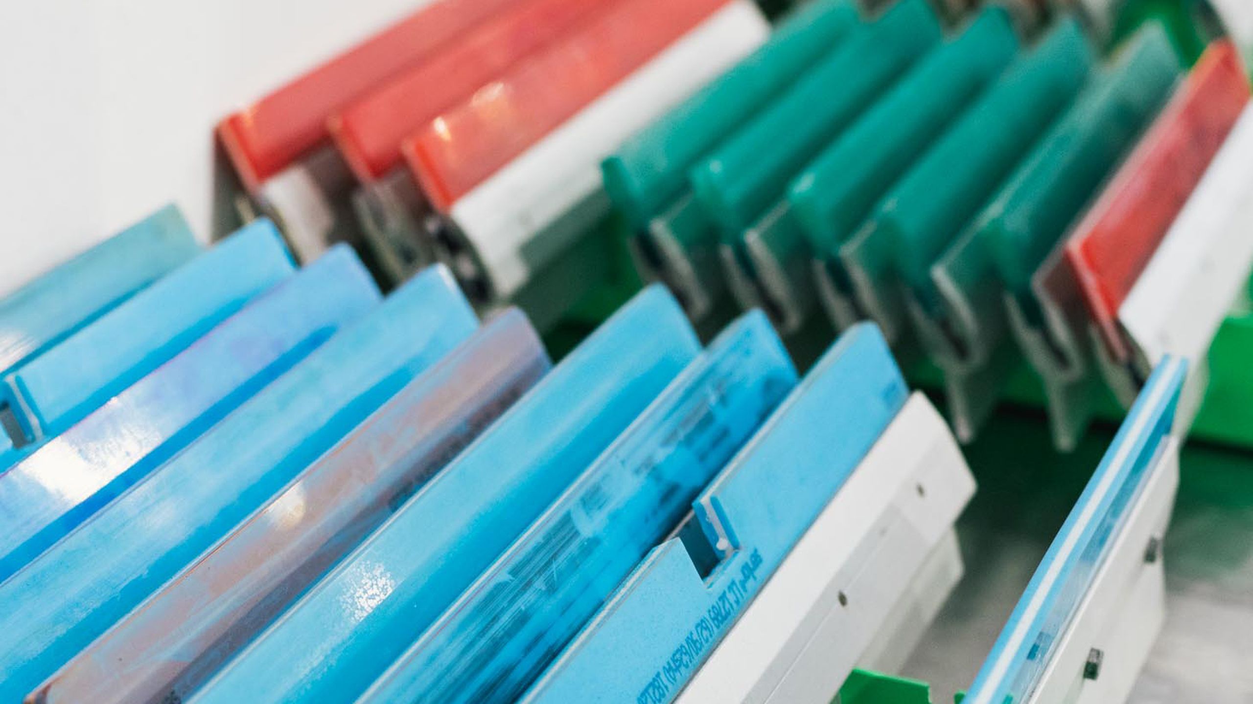squeegees lined up 