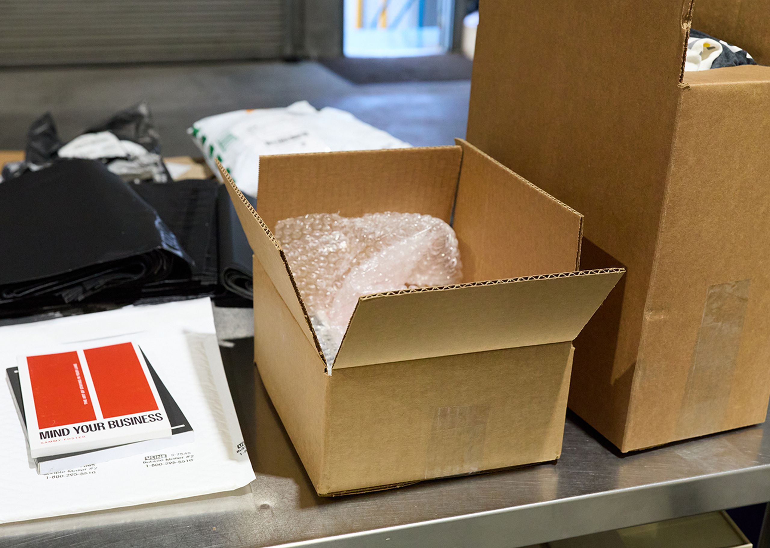 Items getting ready to ship from fulfillment