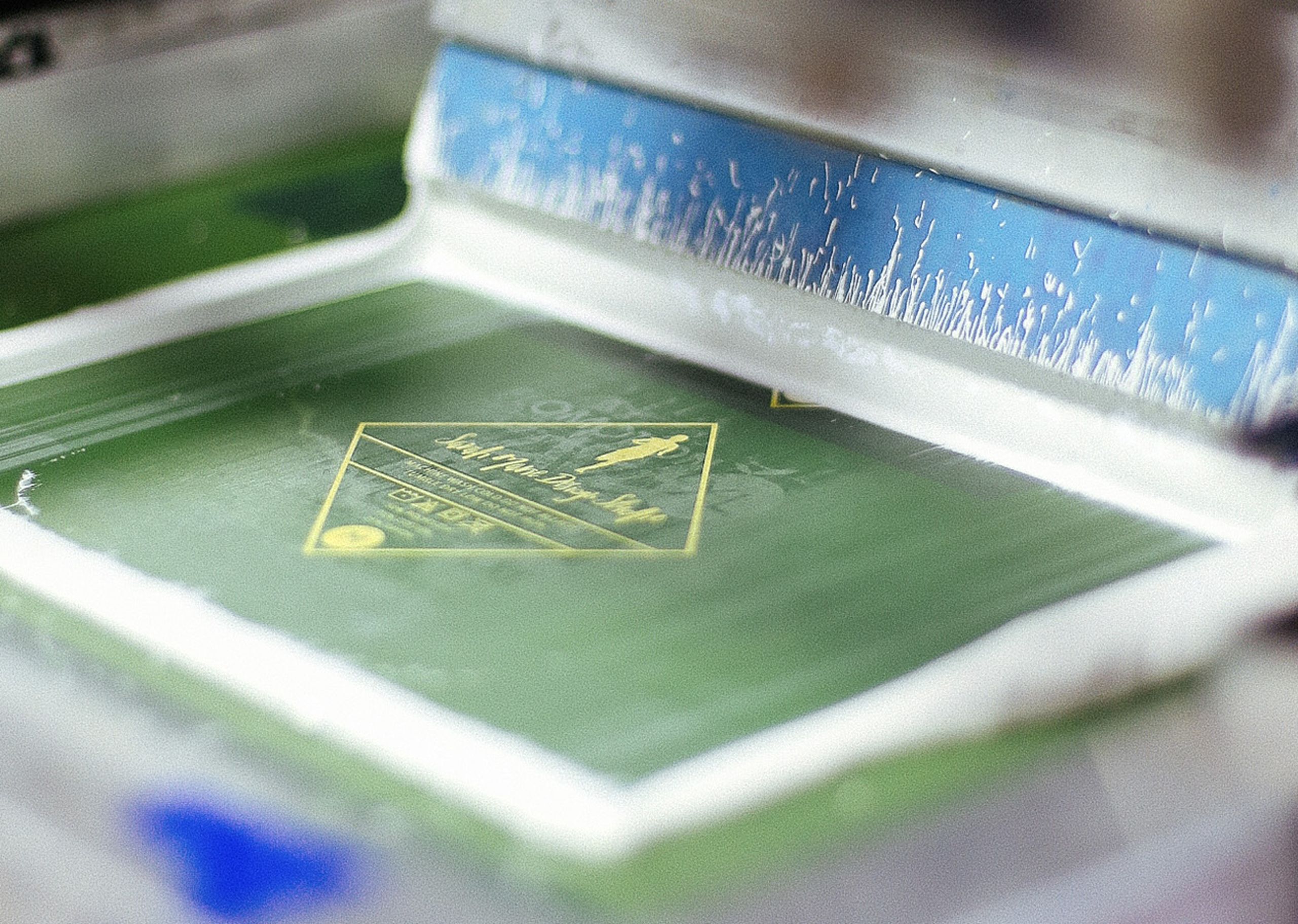 close up a screen printing