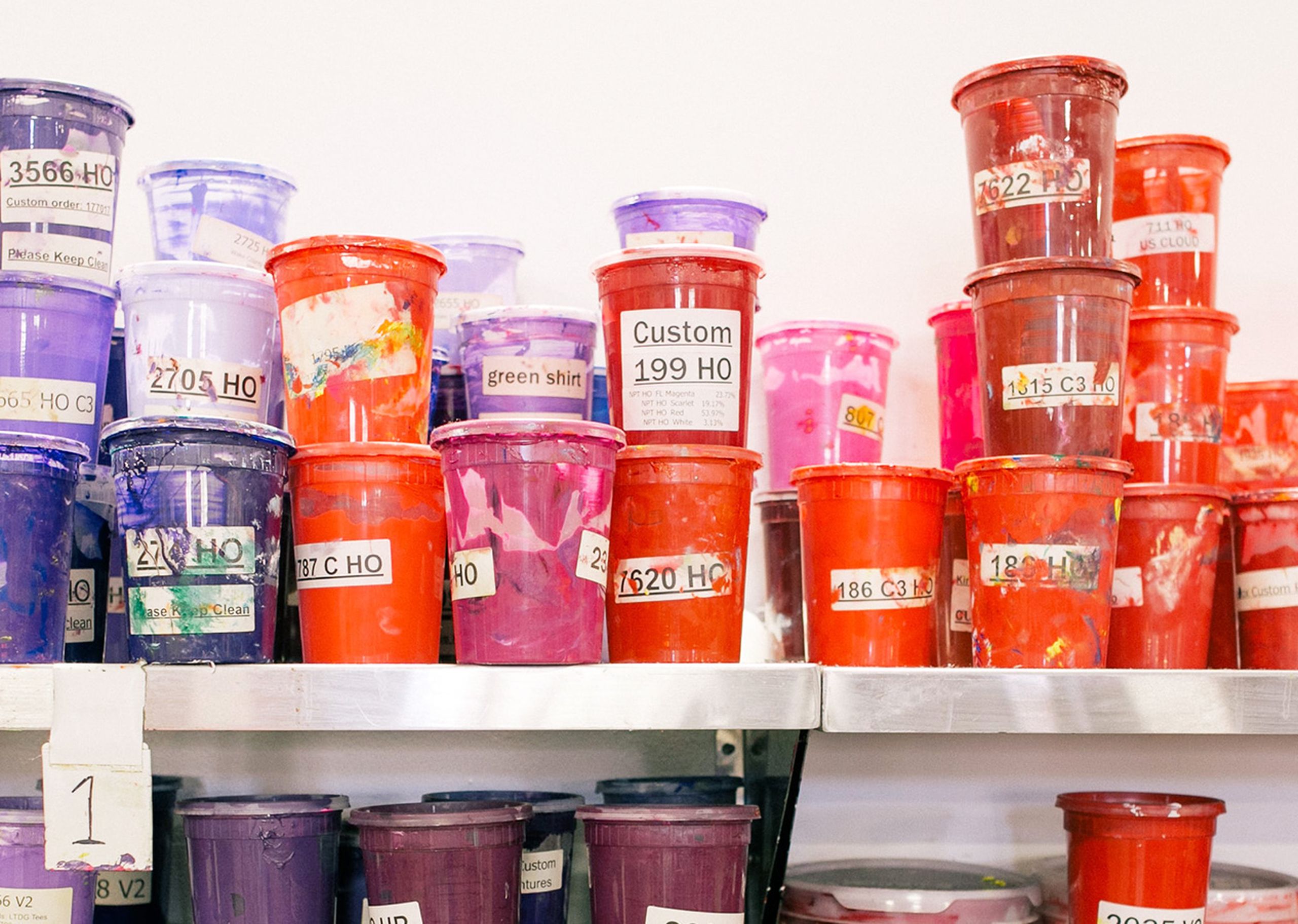 reds and purple inks