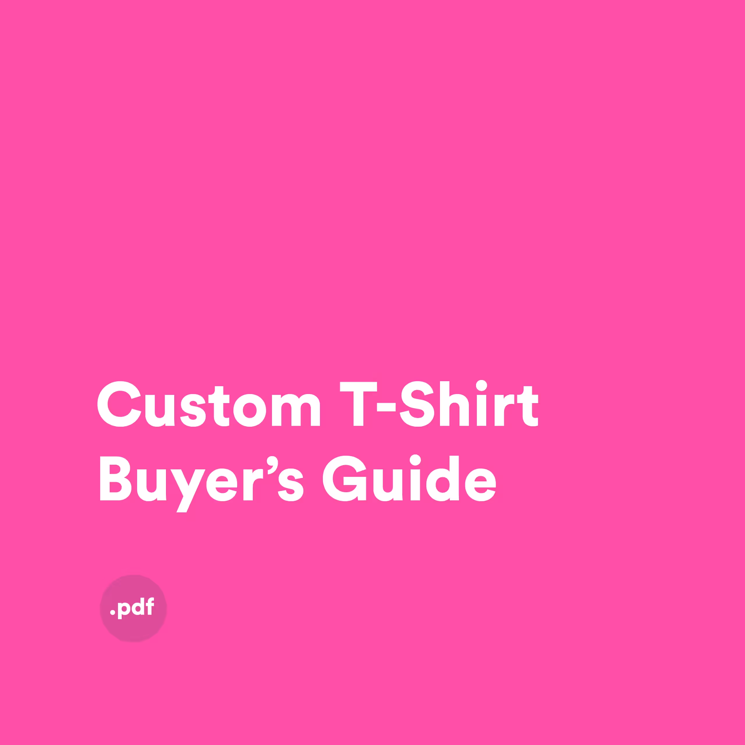 custom t-shirt buyer's guide on pink graphic
