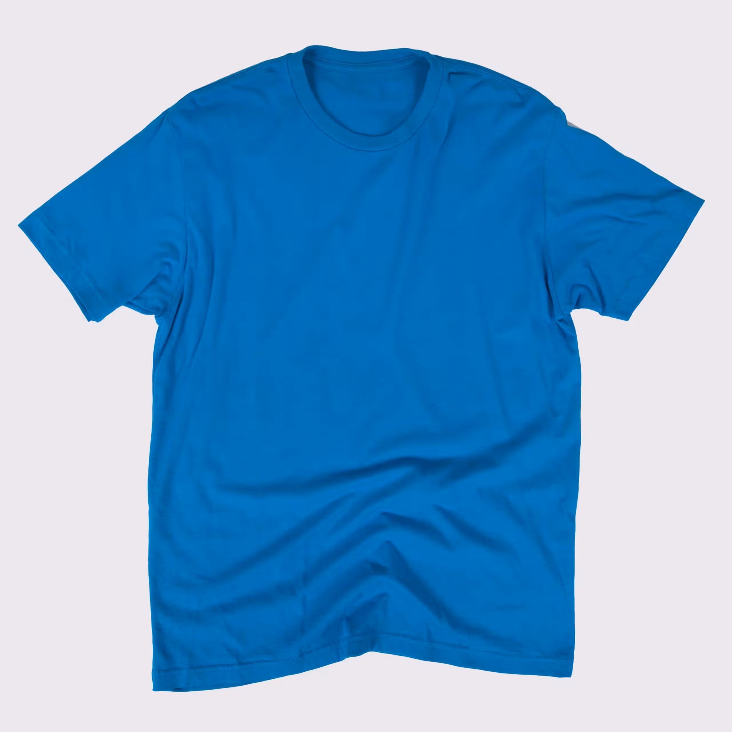 light blue t-shirt laying flat