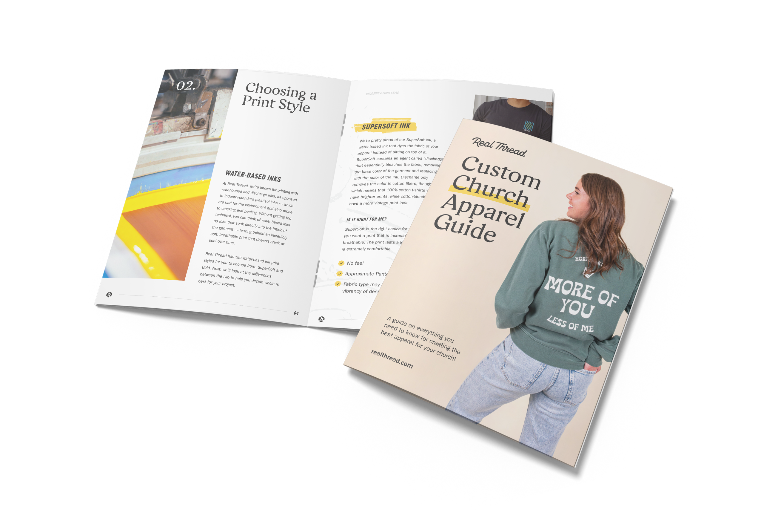 Mockup of our Custom Church Apparel Guide