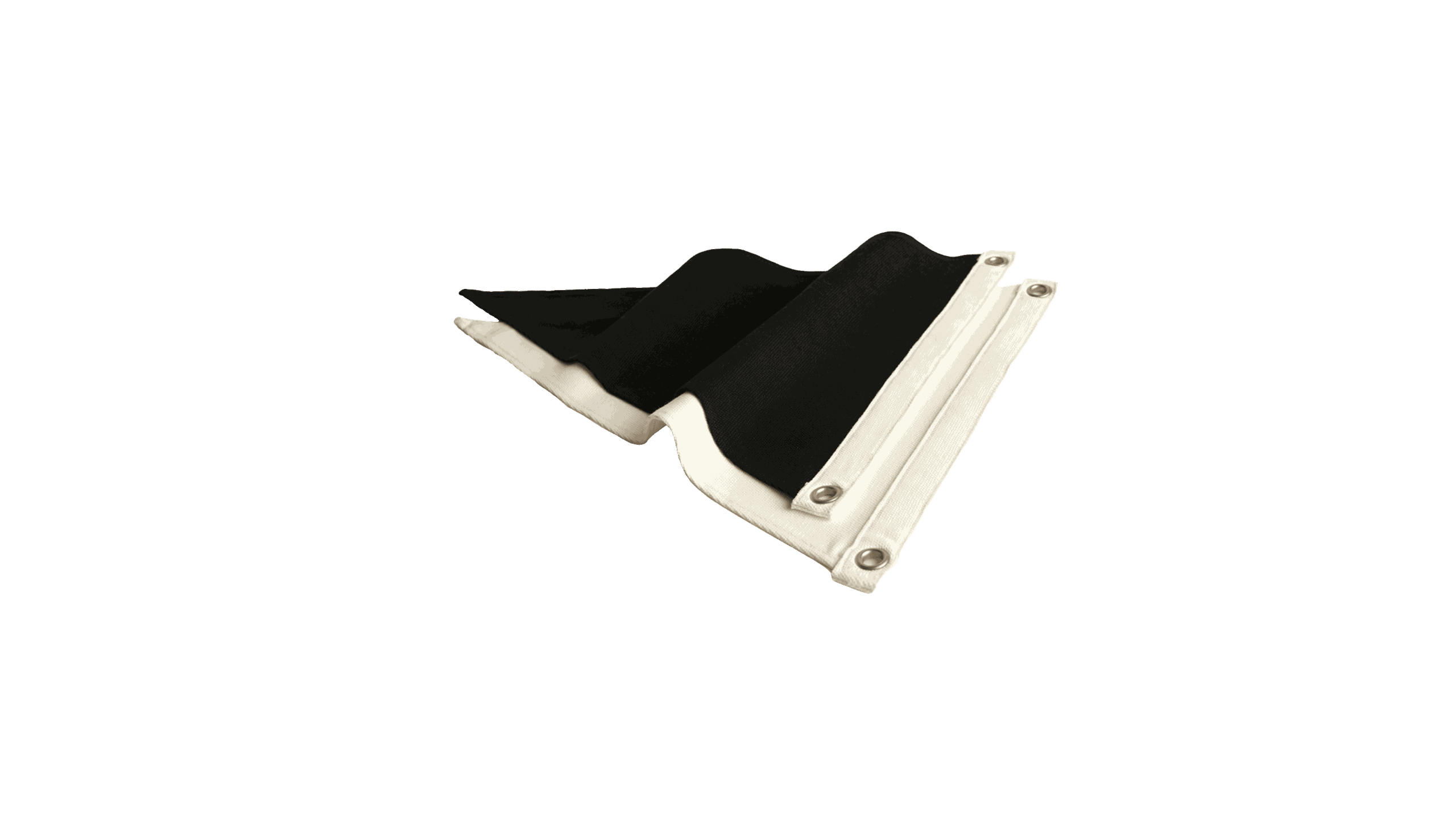 flat of a black and white as colour pennant flag