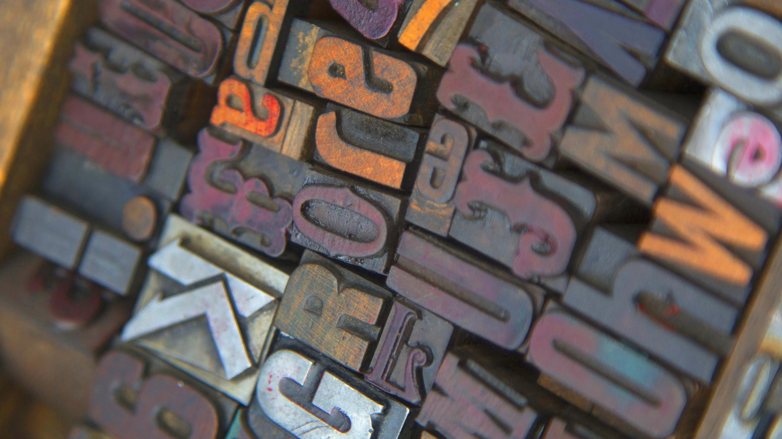 random type-set pieces