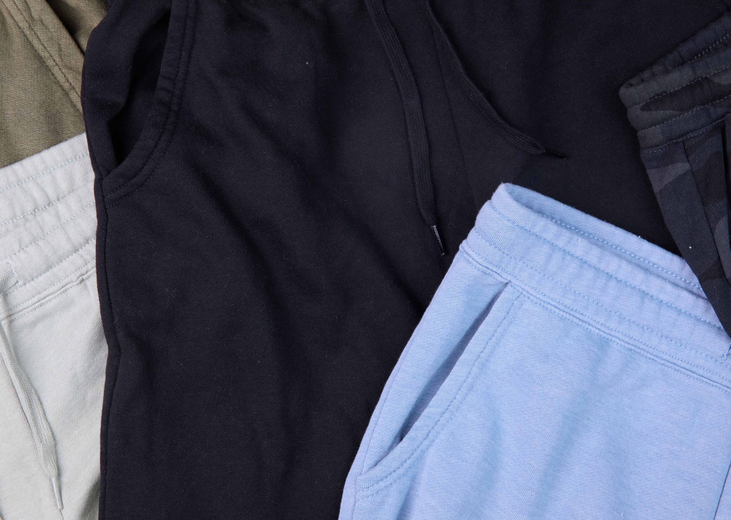 close up of different color pants