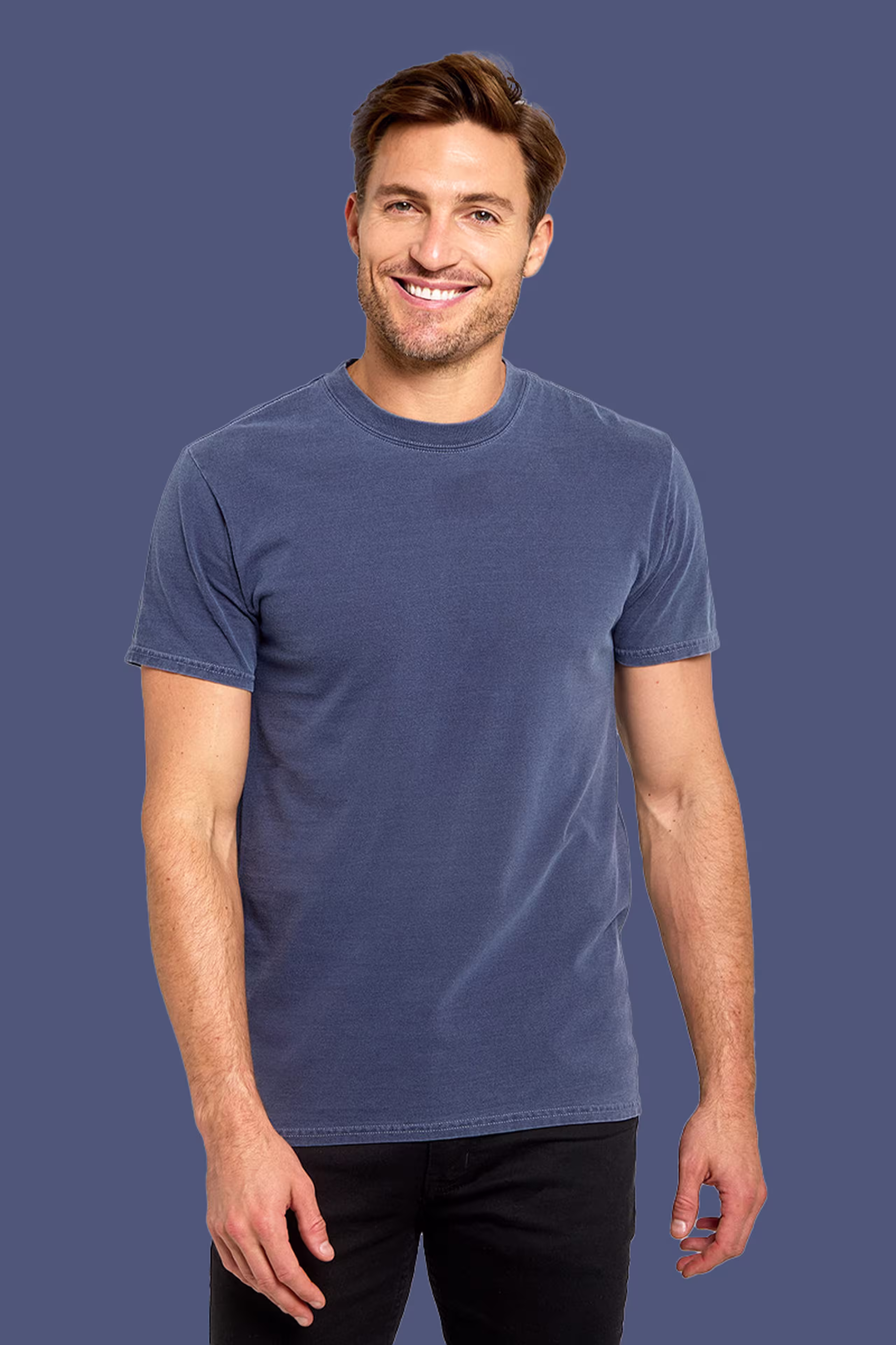 real thread garment-dyed - denim