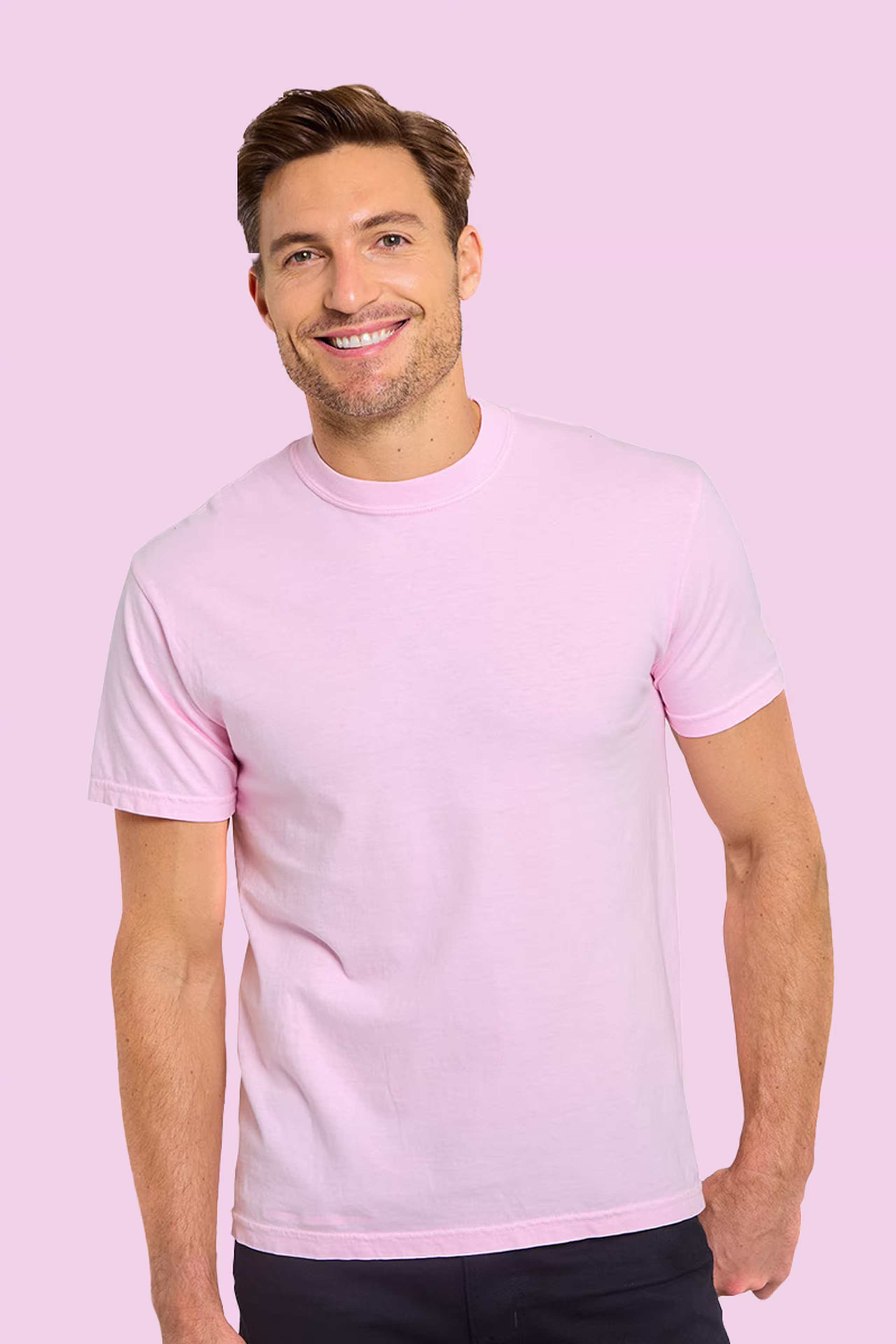 real thread garment-dyed - cotton candy