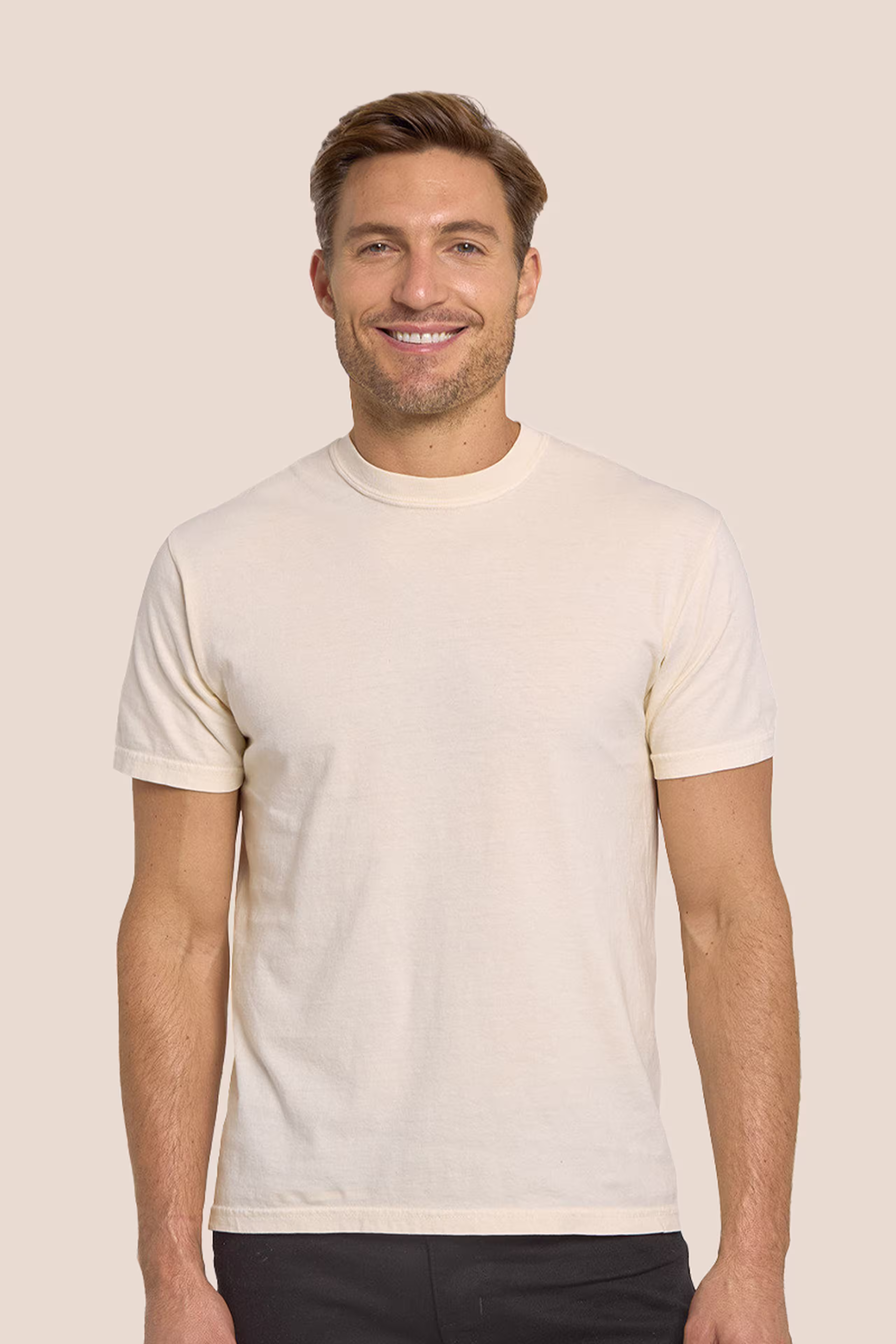 real thread garment-dyed - cream