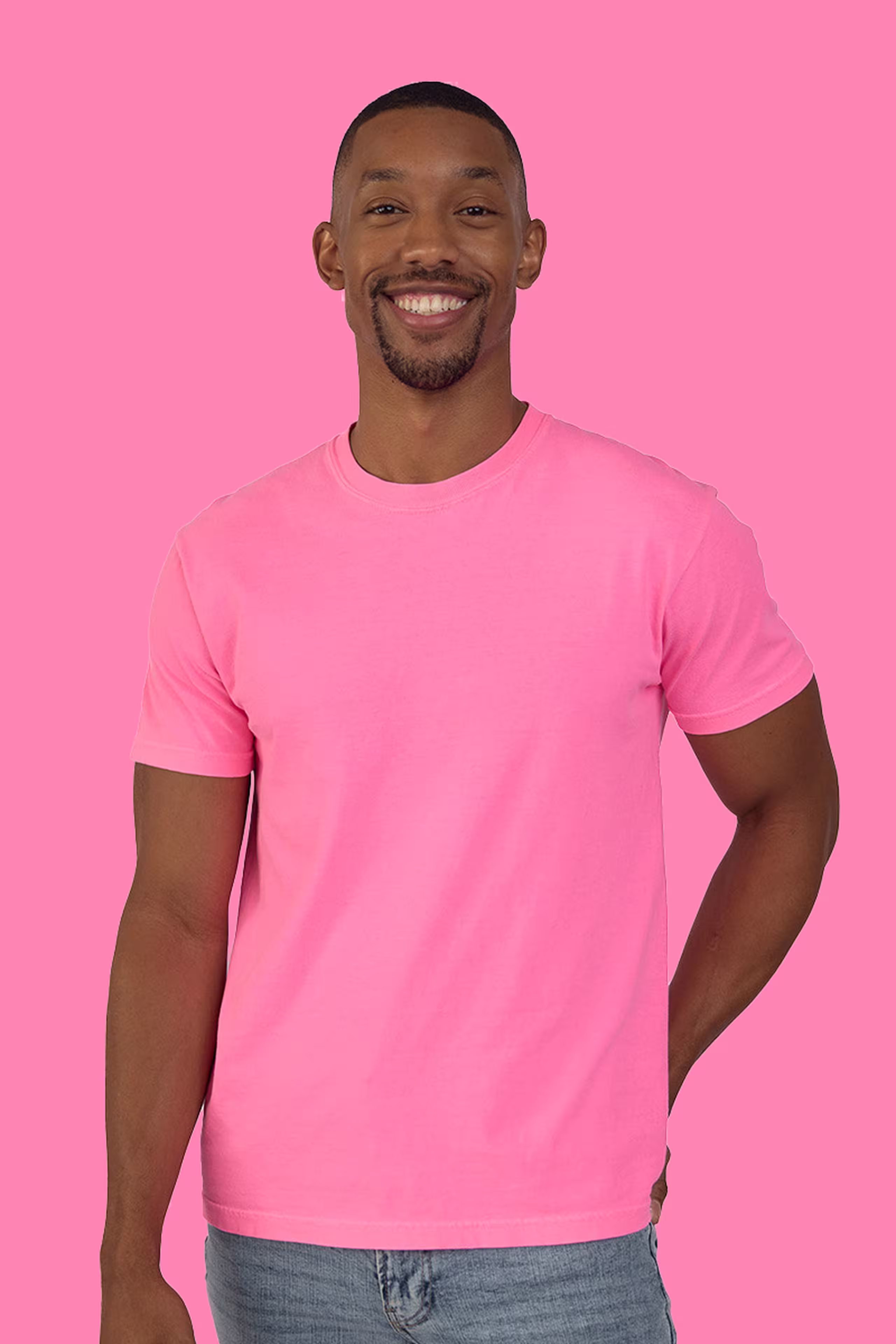 real thread garment-dyed - neon pink