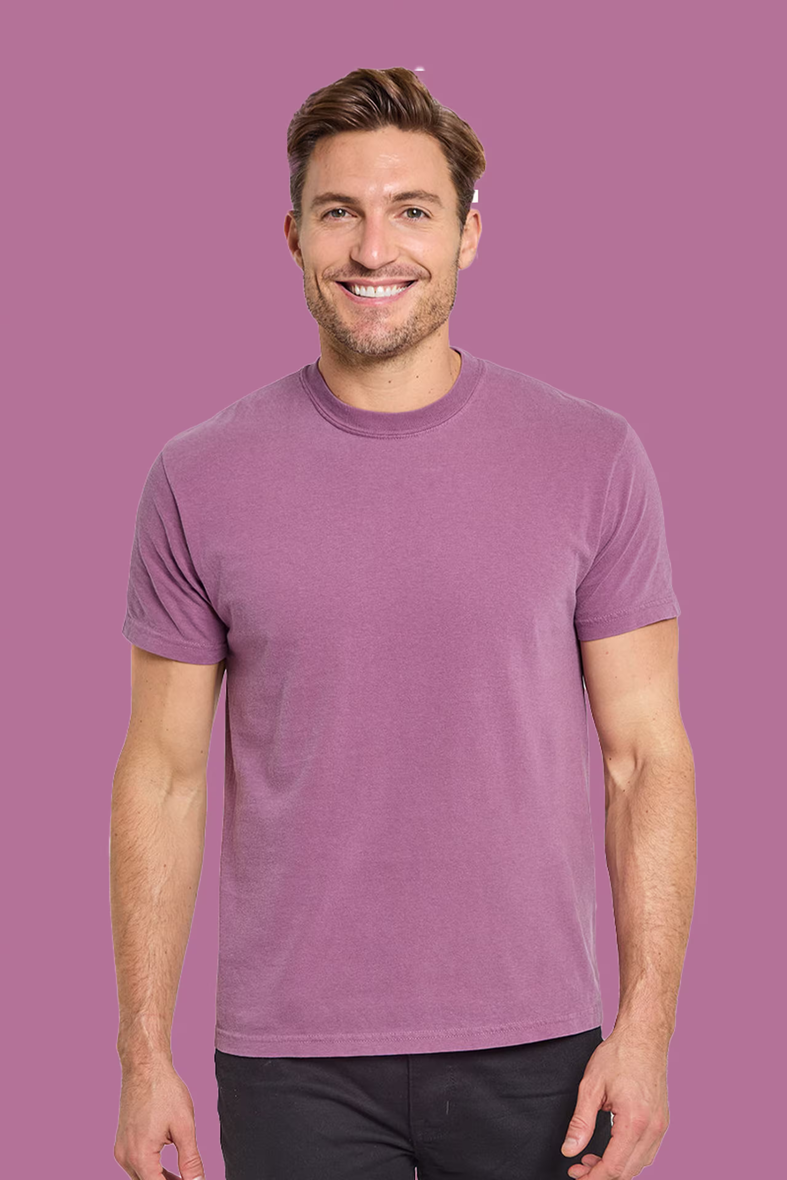 real thread garment-dyed - berry