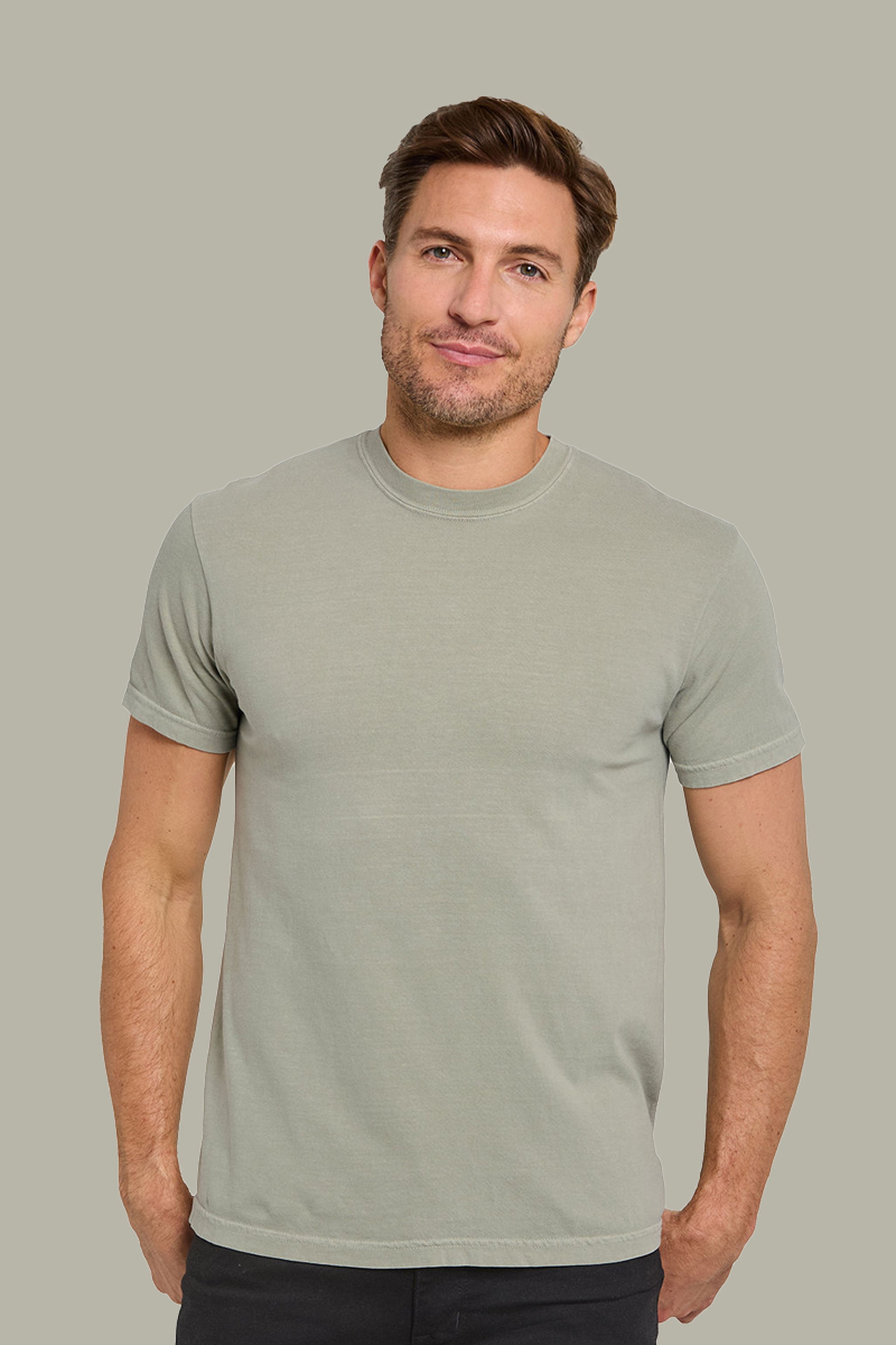 real thread garment-dyed - pebble