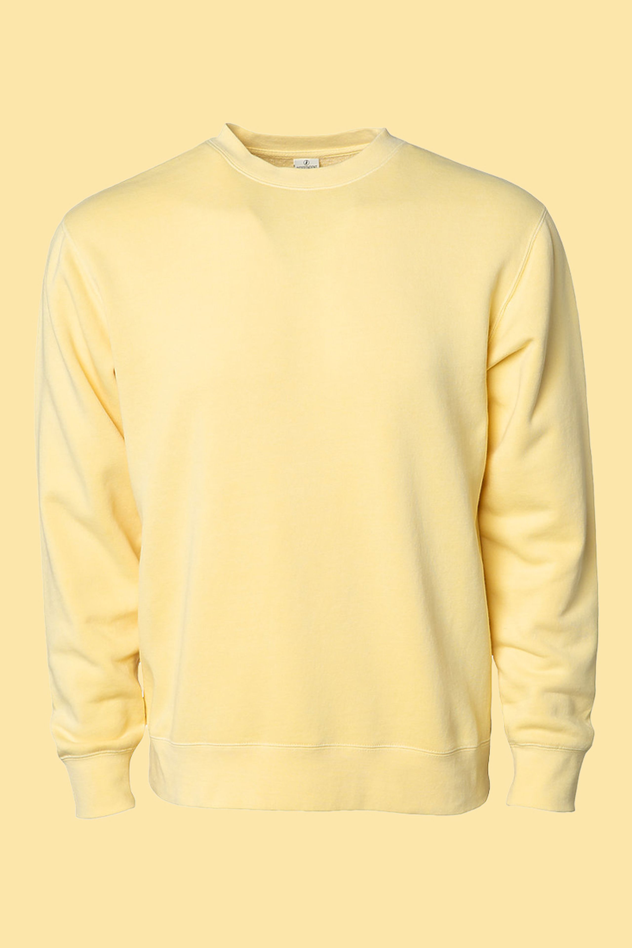 yellow color independent prm3500 crewneck sweatshirt