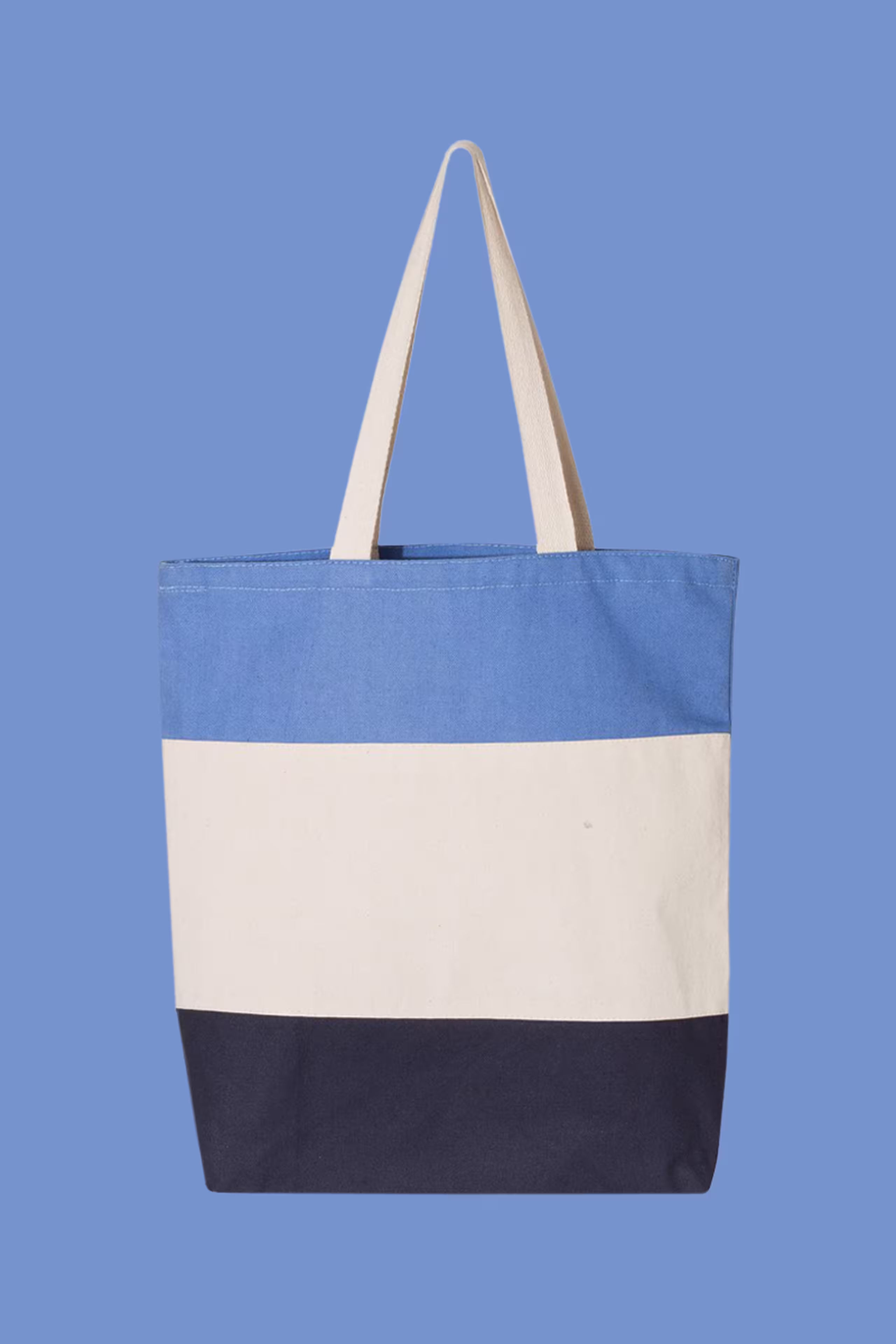 navy natural carolina blue tote
