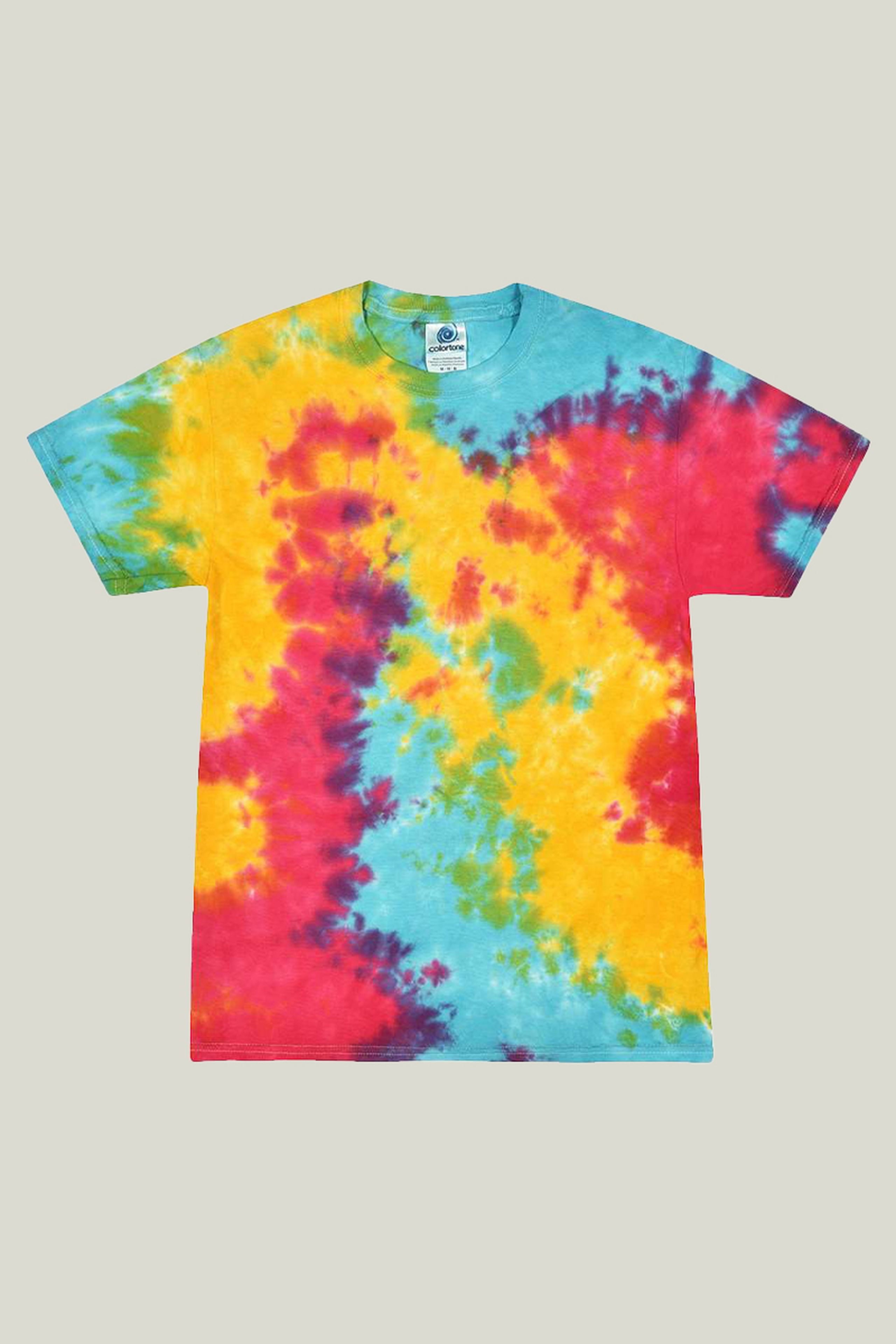 multi-rainbow tie-dye t-shirt