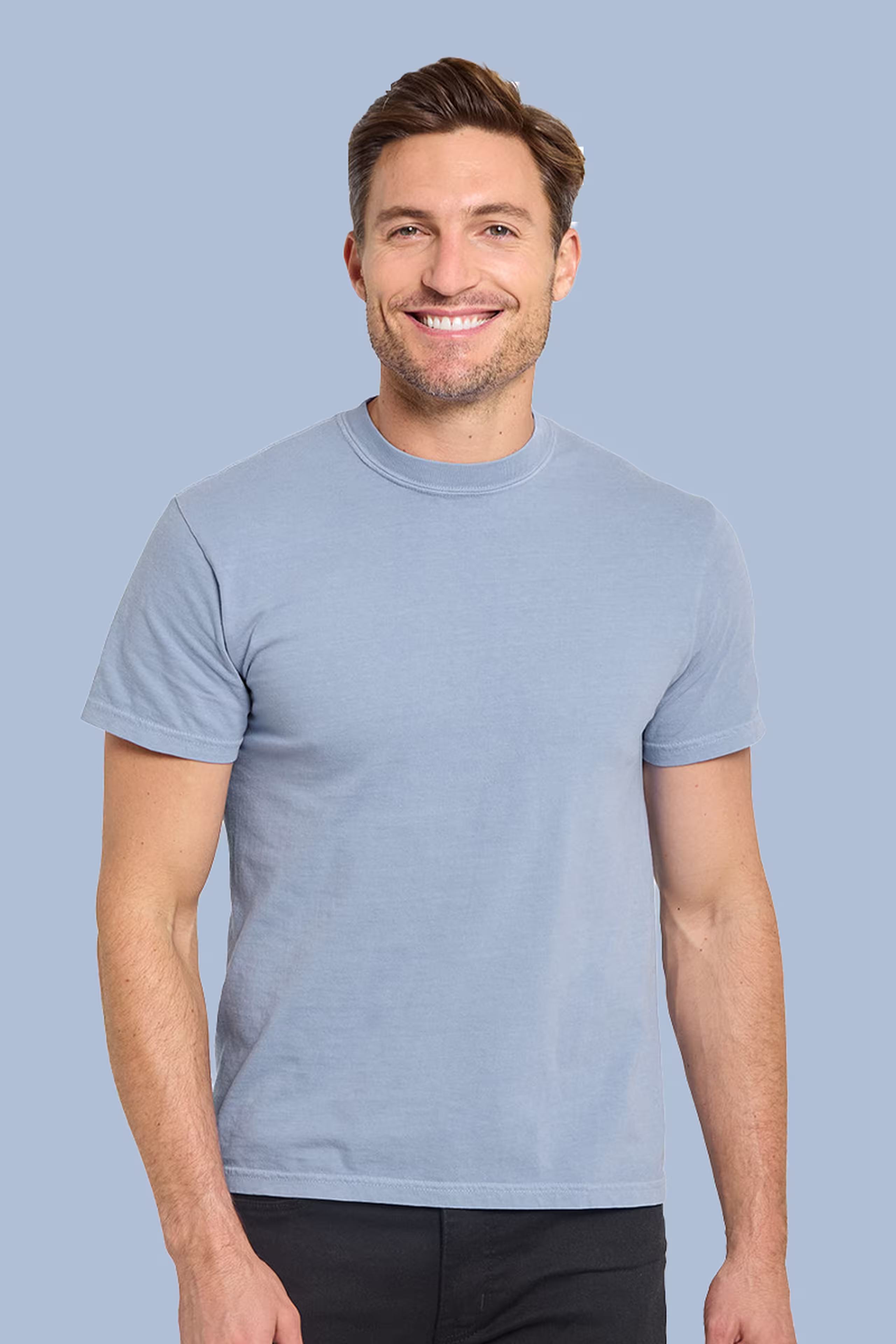 real thread garment-dyed - glacier blue