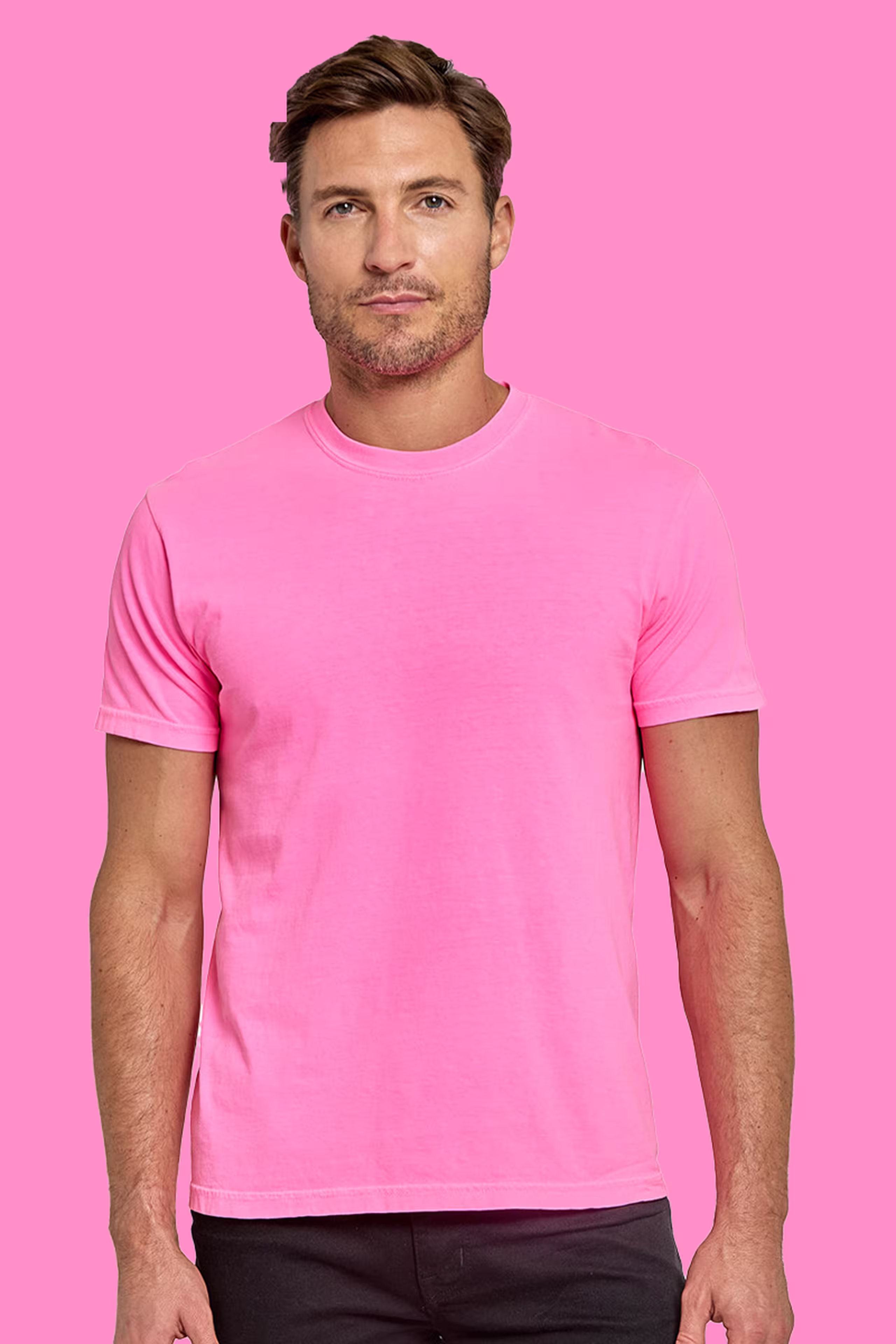 real thread garment-dyed - charity pink