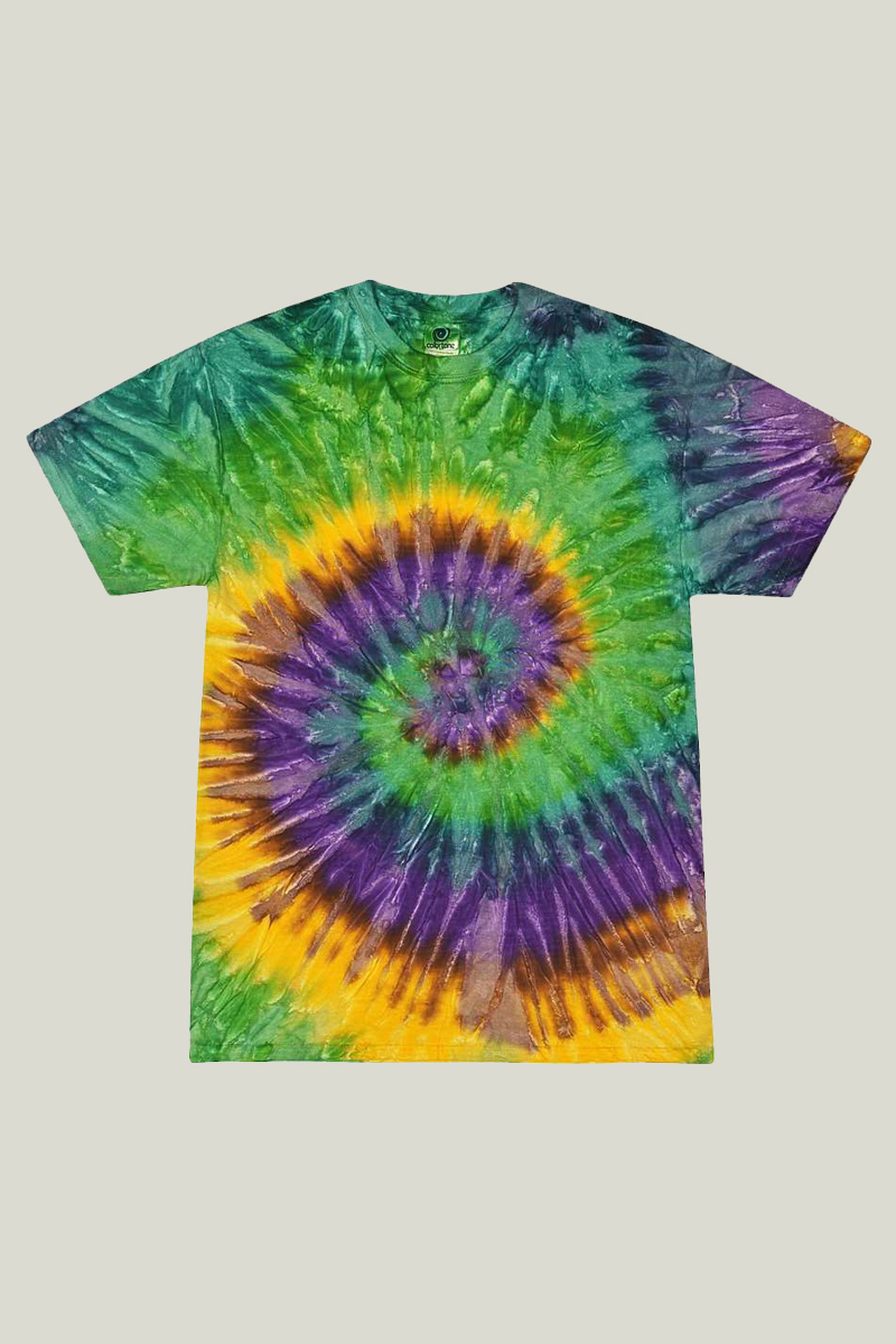 mardi gras tie-dye t-shirt