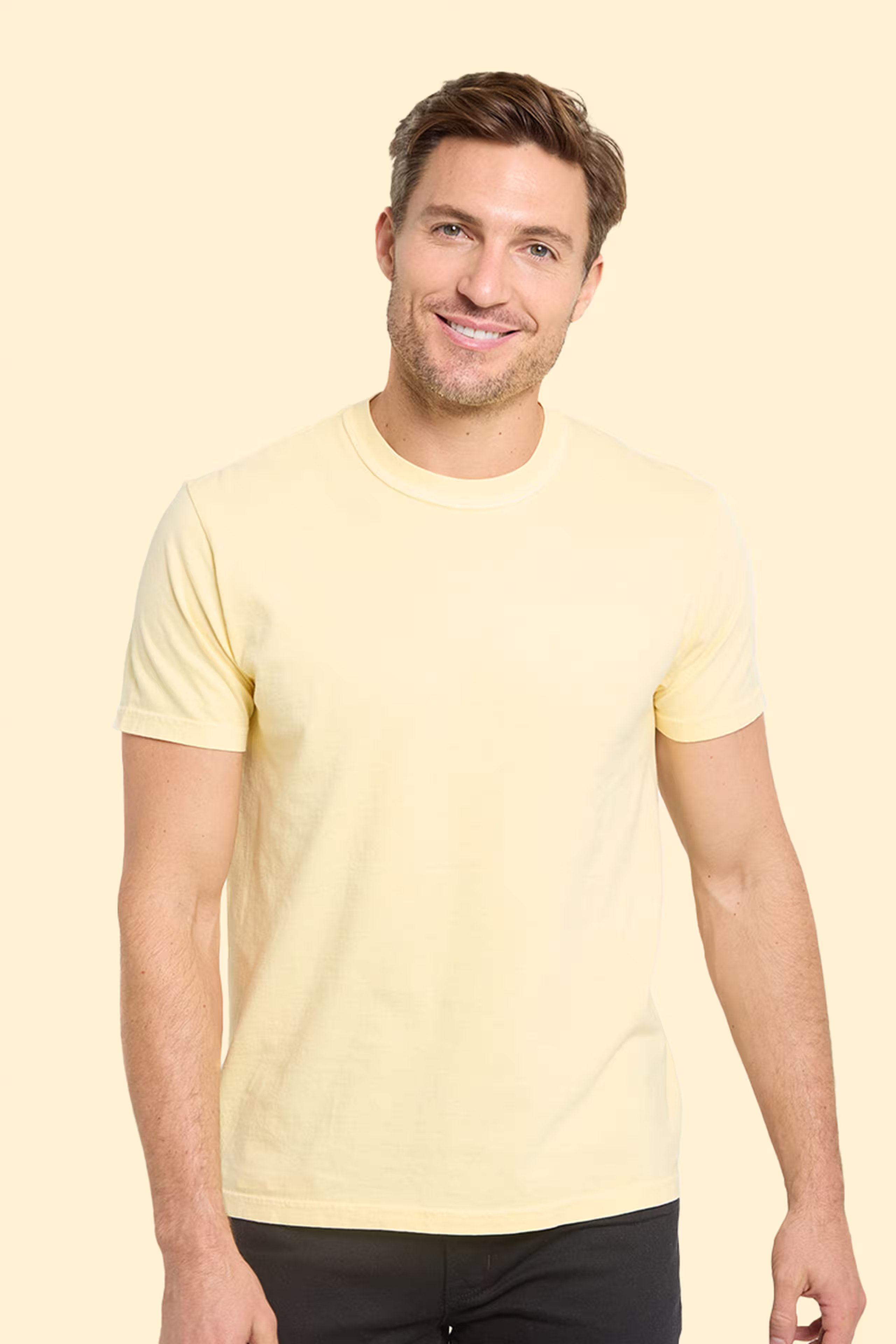 real thread garment-dyed - butter