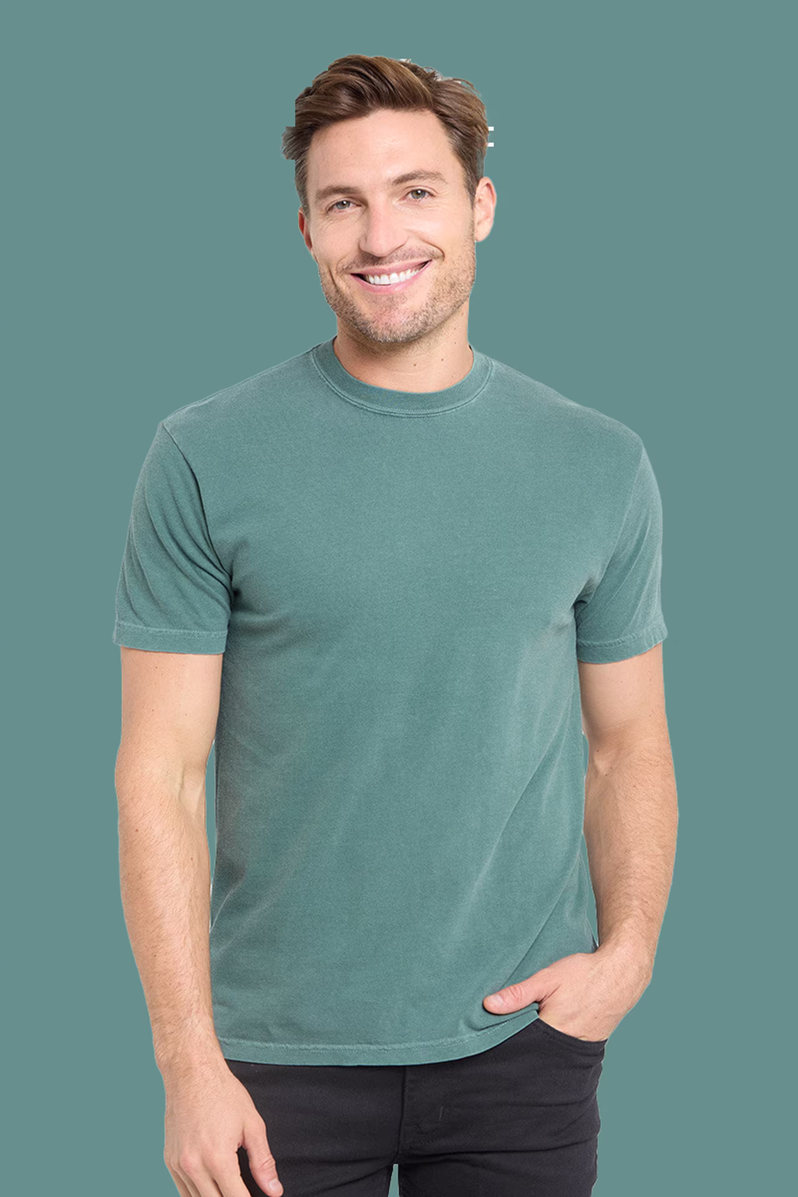 real thread garment-dyed - deep ocean