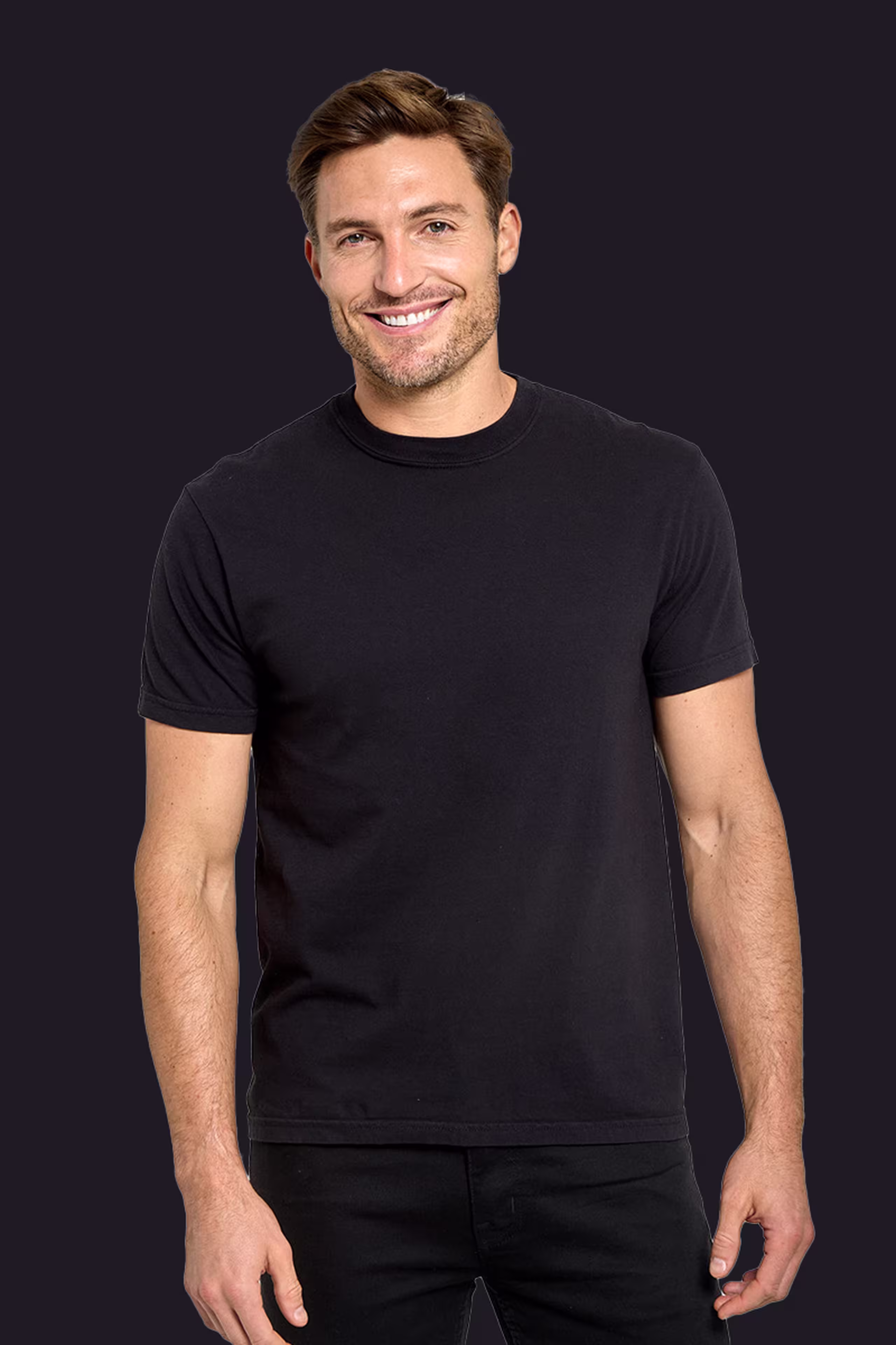 real thread garment-dyed - black