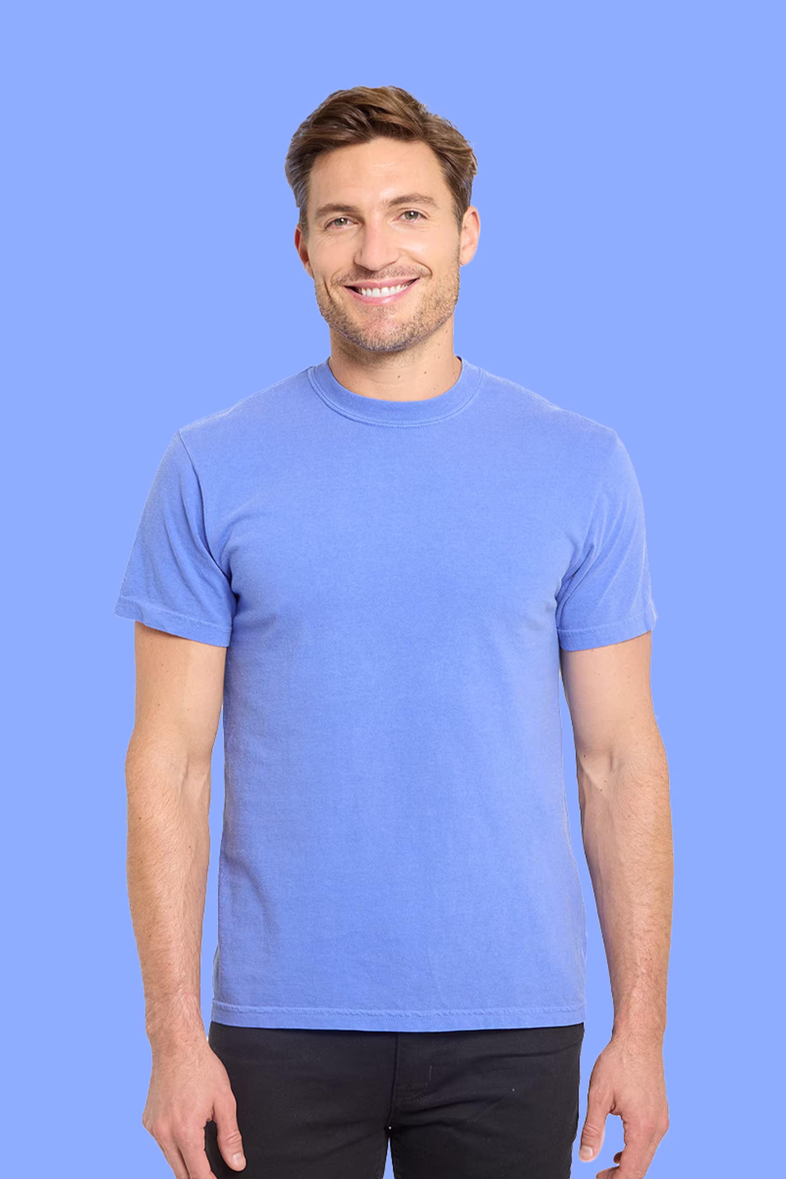 real thread garment-dyed - cobalt