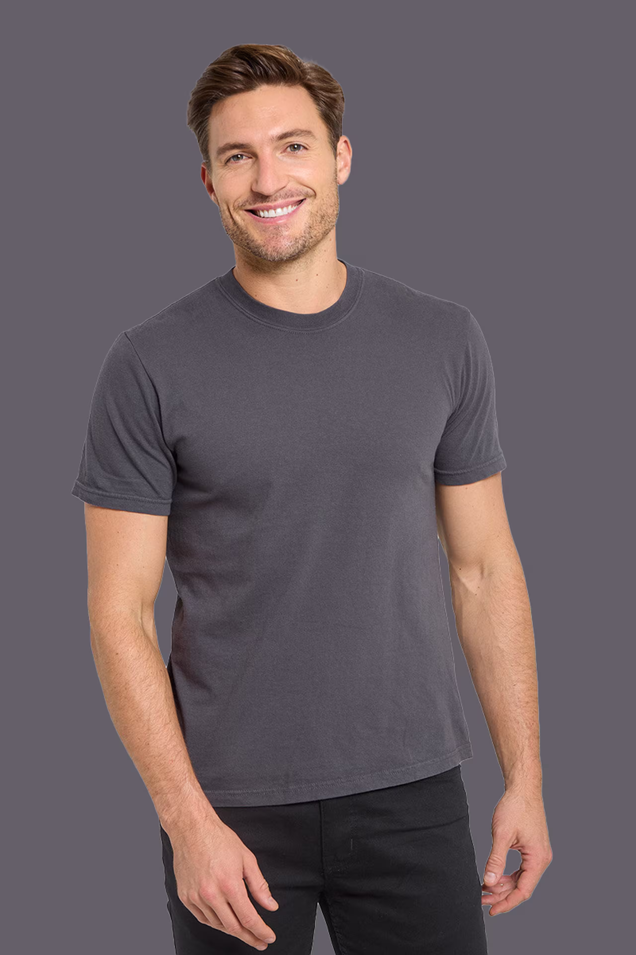 real thread garment-dyed - graphite