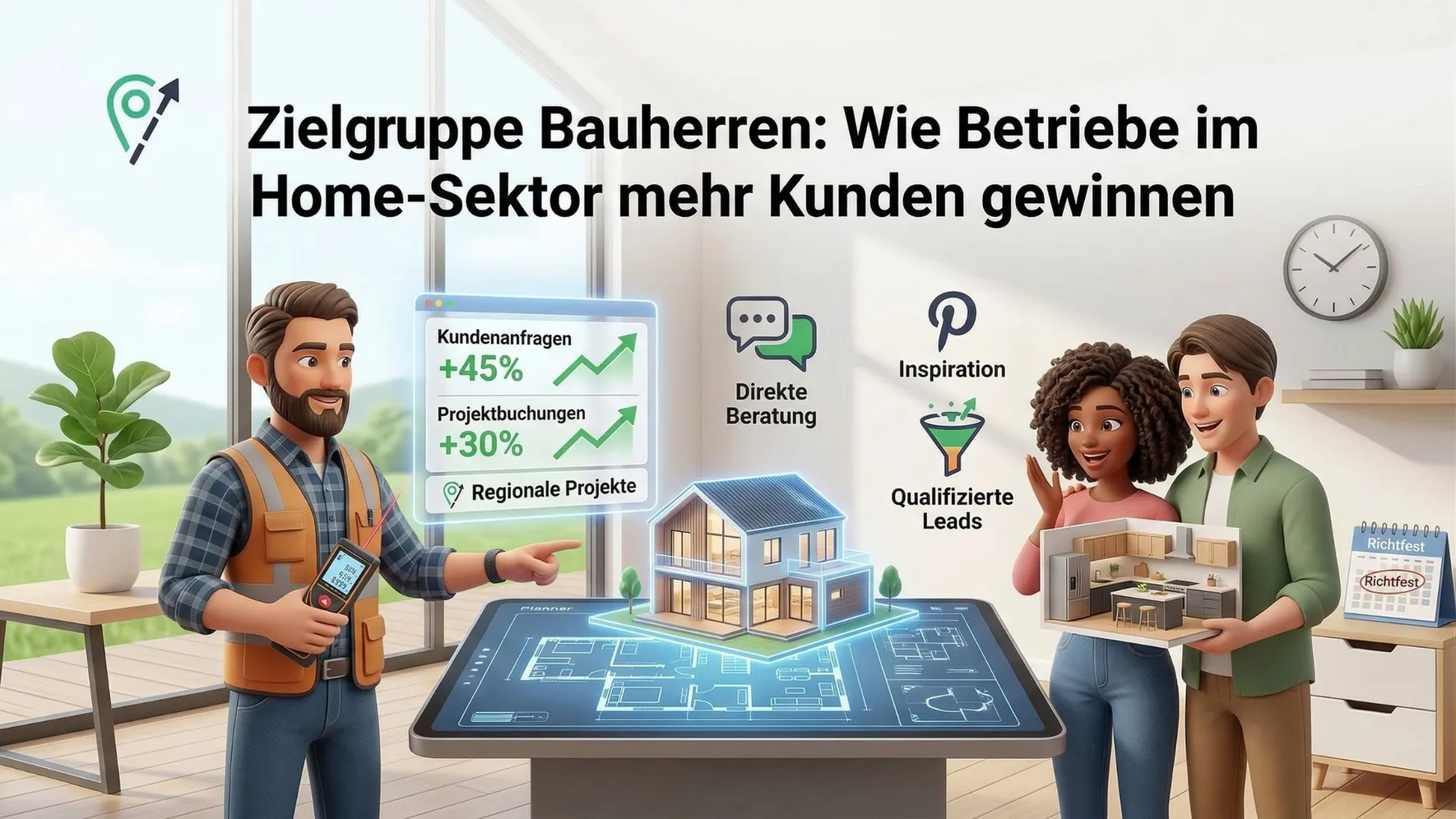 Zielgruppe Bauherren: Wie Betriebe im Home-Sektor mehr Kunden gewinnen