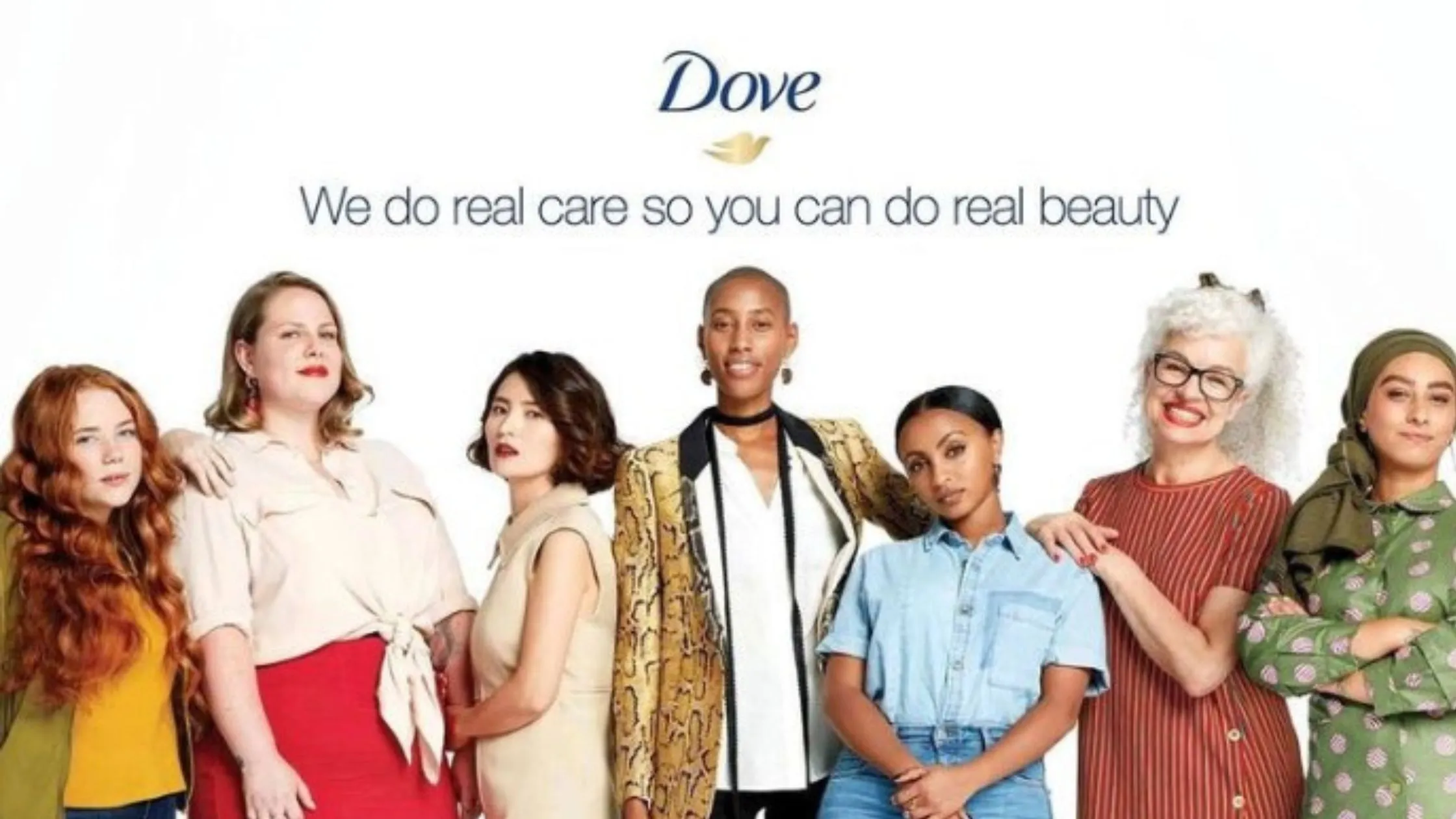 Screenshot eines Motivs der Dove real beauty Kampagne.