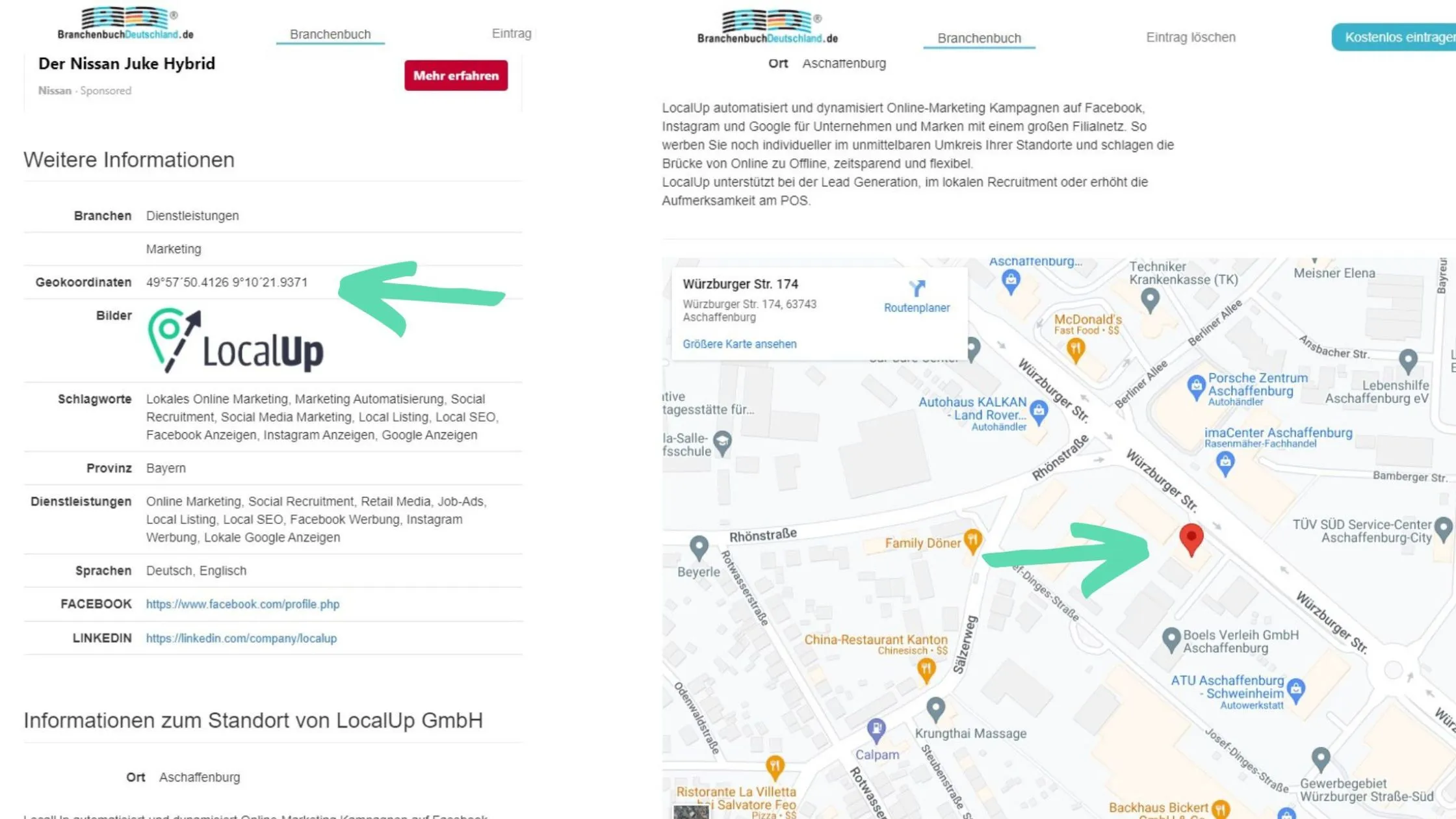 Local Listing Onlineverzeichnis Eintrag von LocalUp im Branchenbuch Deutschland.