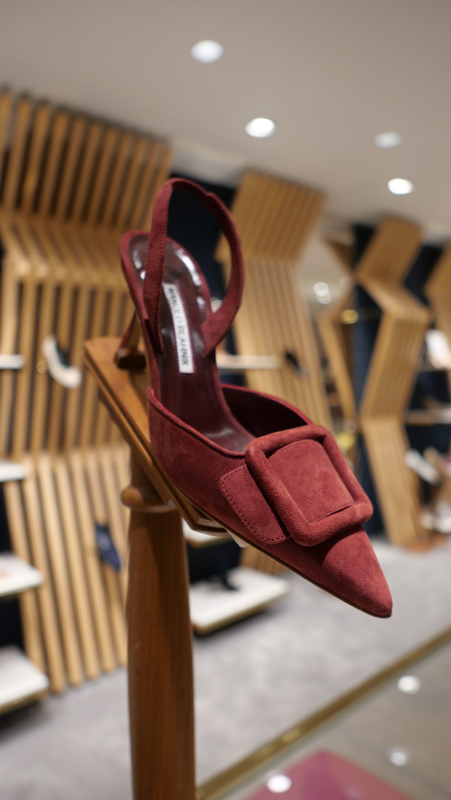 マノロブラニク　7㎝ミュール35.5ネイビー 5～7cm Manolo Blahnik(マノロブラニク) パンプス(レディース