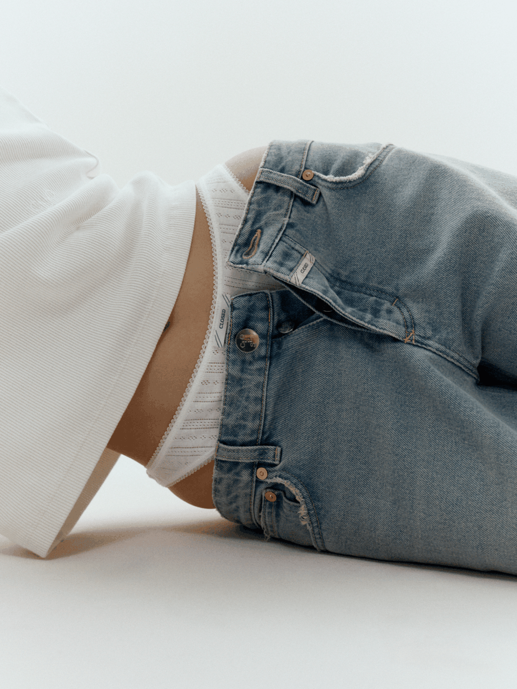 Closed top and jeans