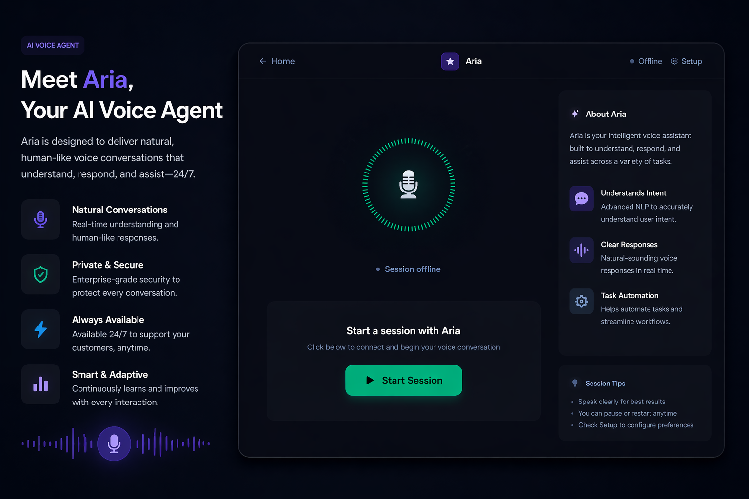AI Voice Agent for 24/7 Customer Engagement and Call Automation