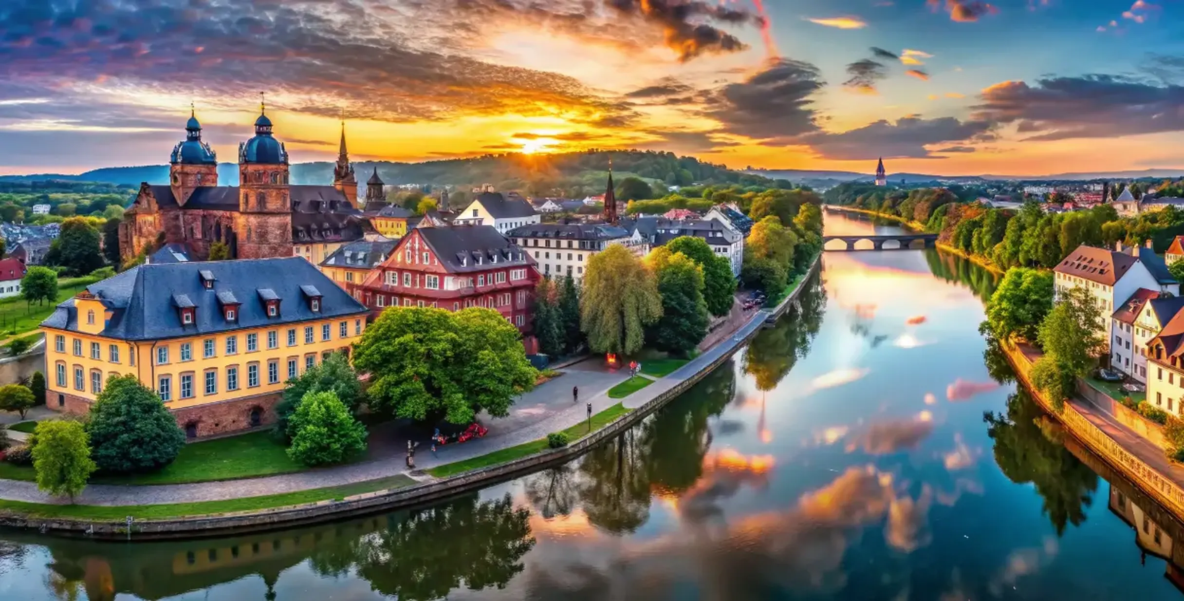 Blick auf die Stadt Aschaffenburg