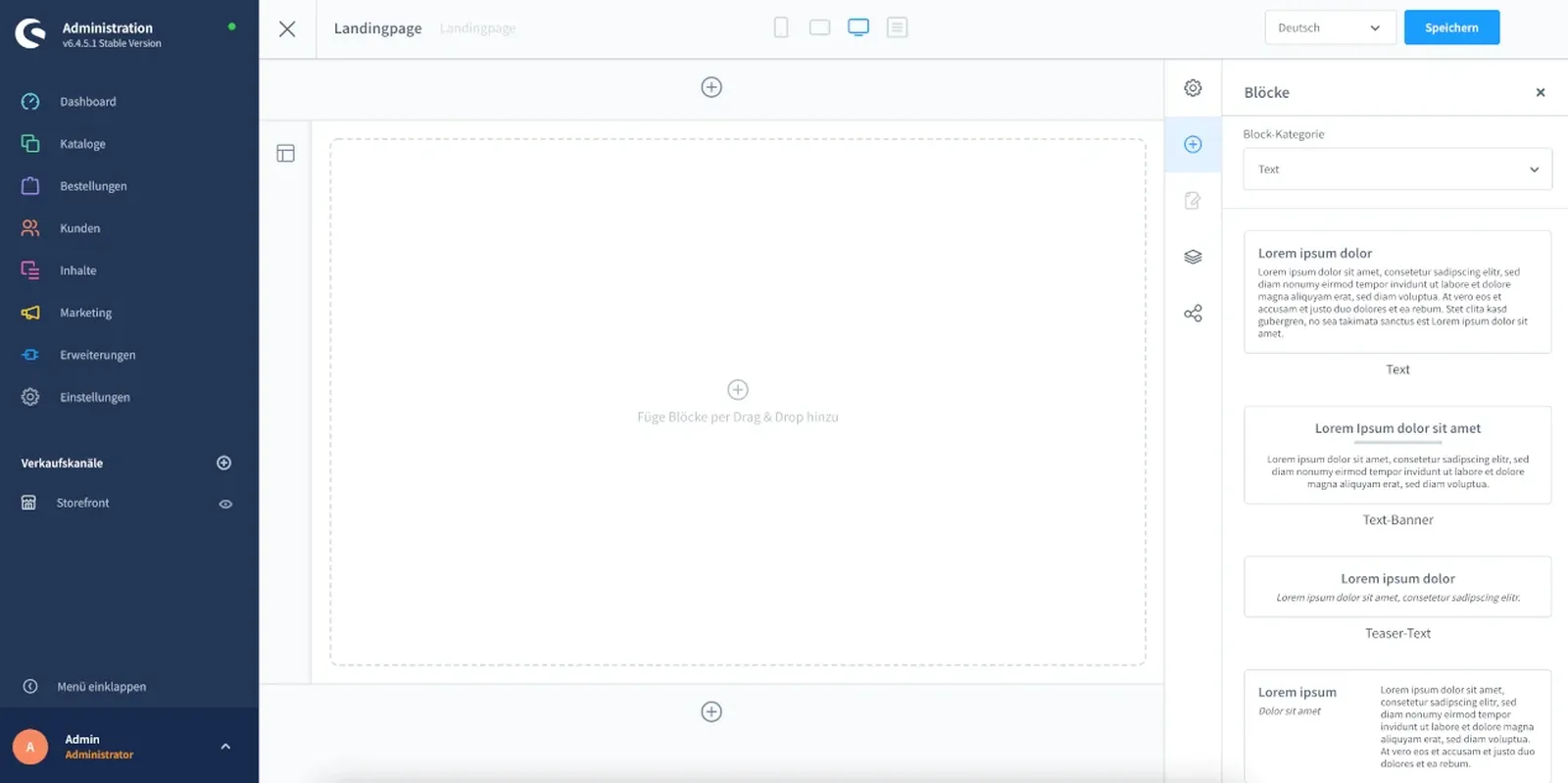 Shopware 6 Erlebniswelten Layout Editor