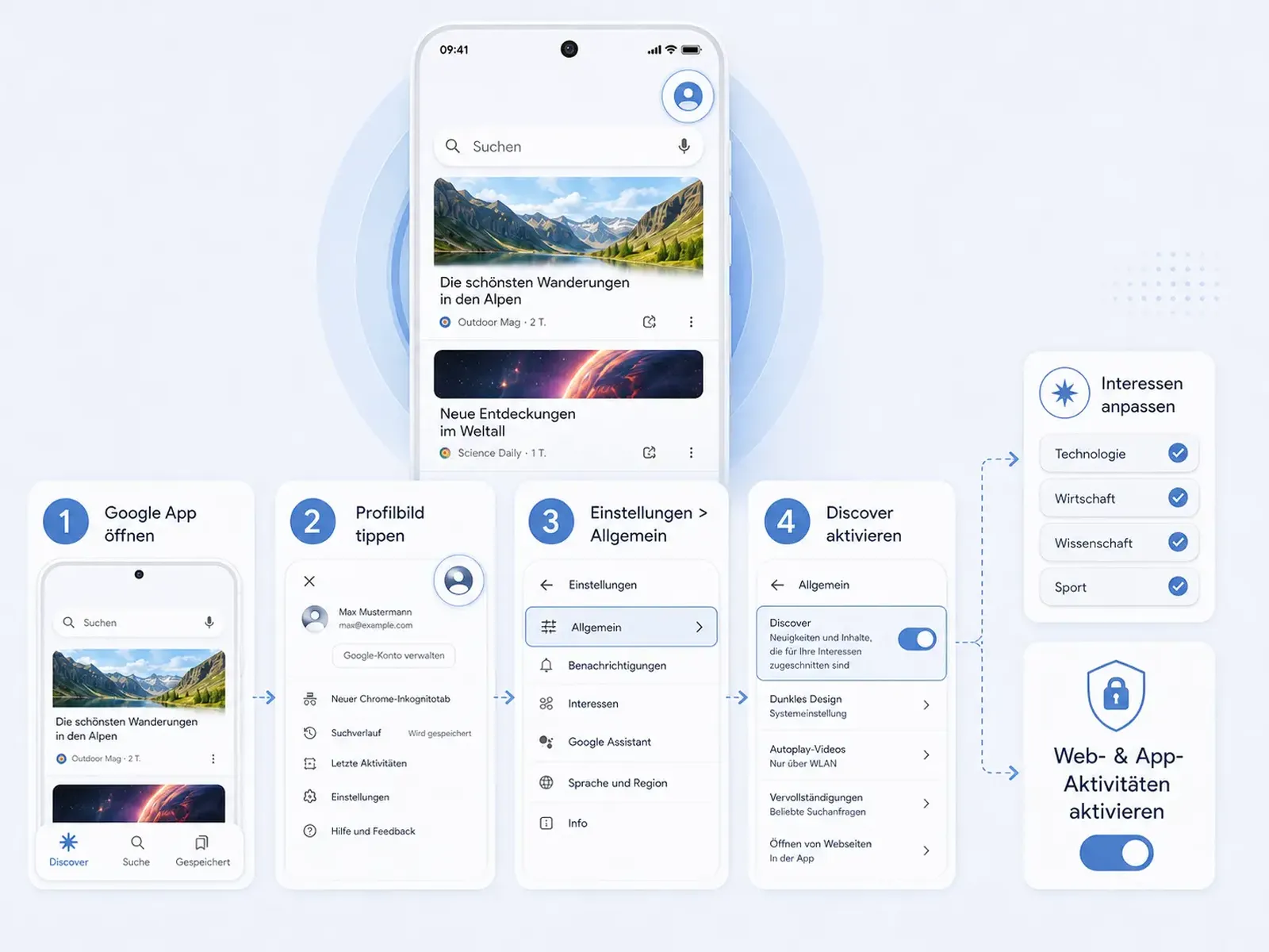 Google Discover aktivieren