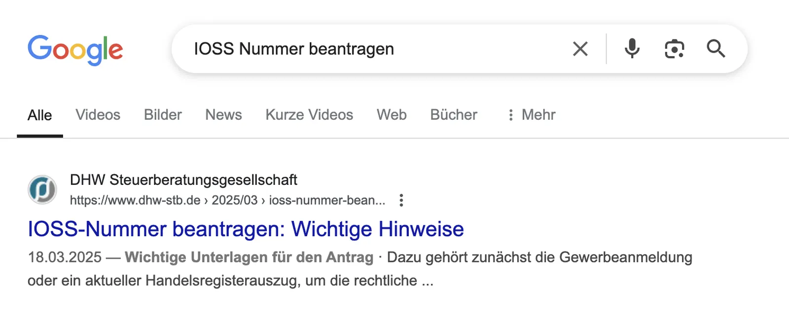 Keyword | IOSS Nummer beantragen