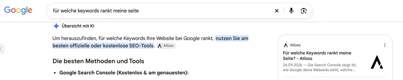 KI Ergebnis Beispiel